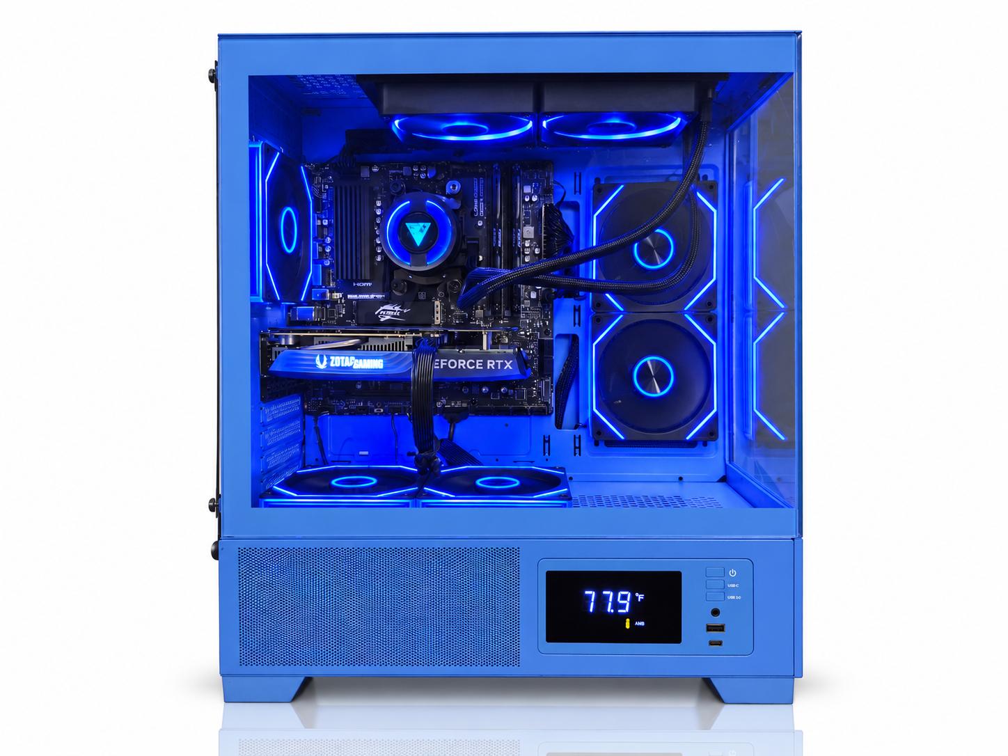 HIGH FPS Blue RGB Gaming PC | RTX 4060 8GB | Ryzen 5 5500 | 16GB RAM | 1TB SSD | WiFi