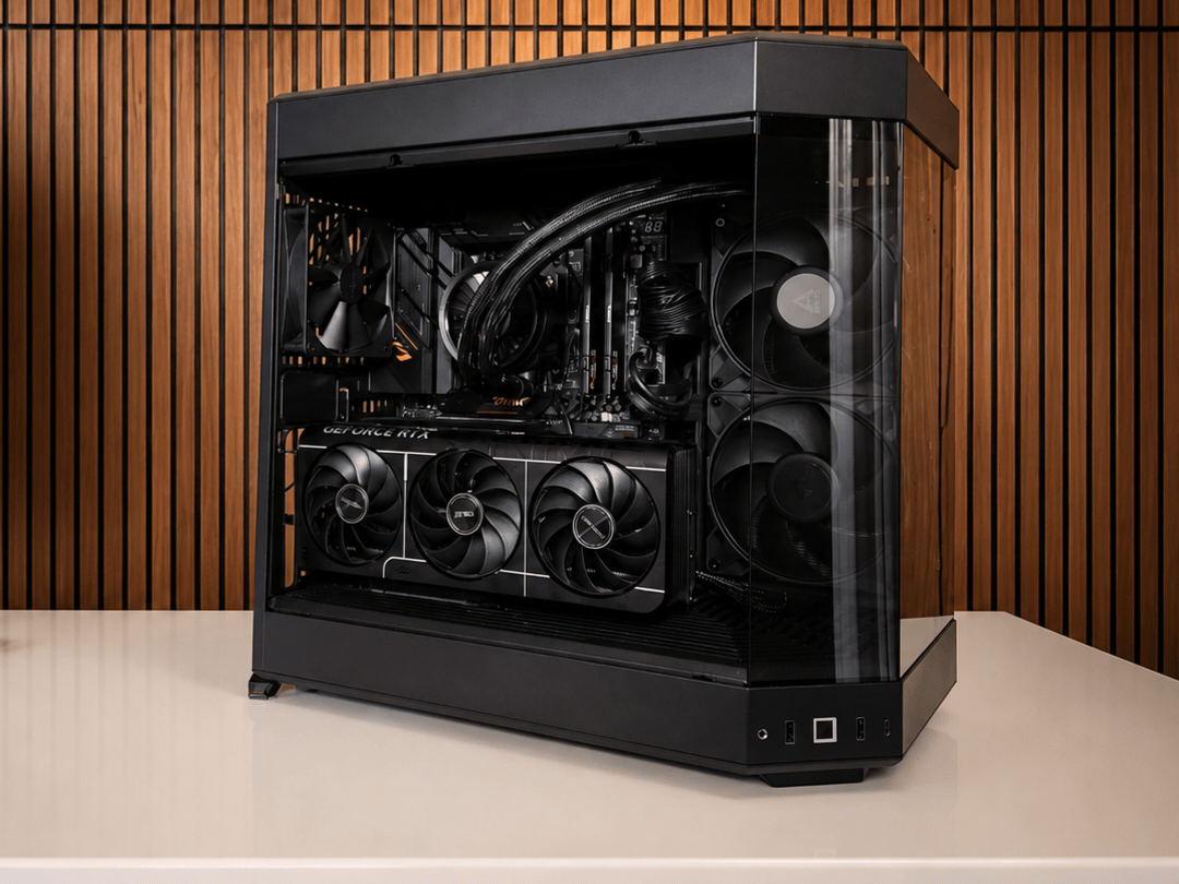 ALL Black V4 | RTX 5070| Ryzen 9 7900x | 32GB DDR5 | 1TB NVME | GOLD PSU | Windows 11 | WIFI