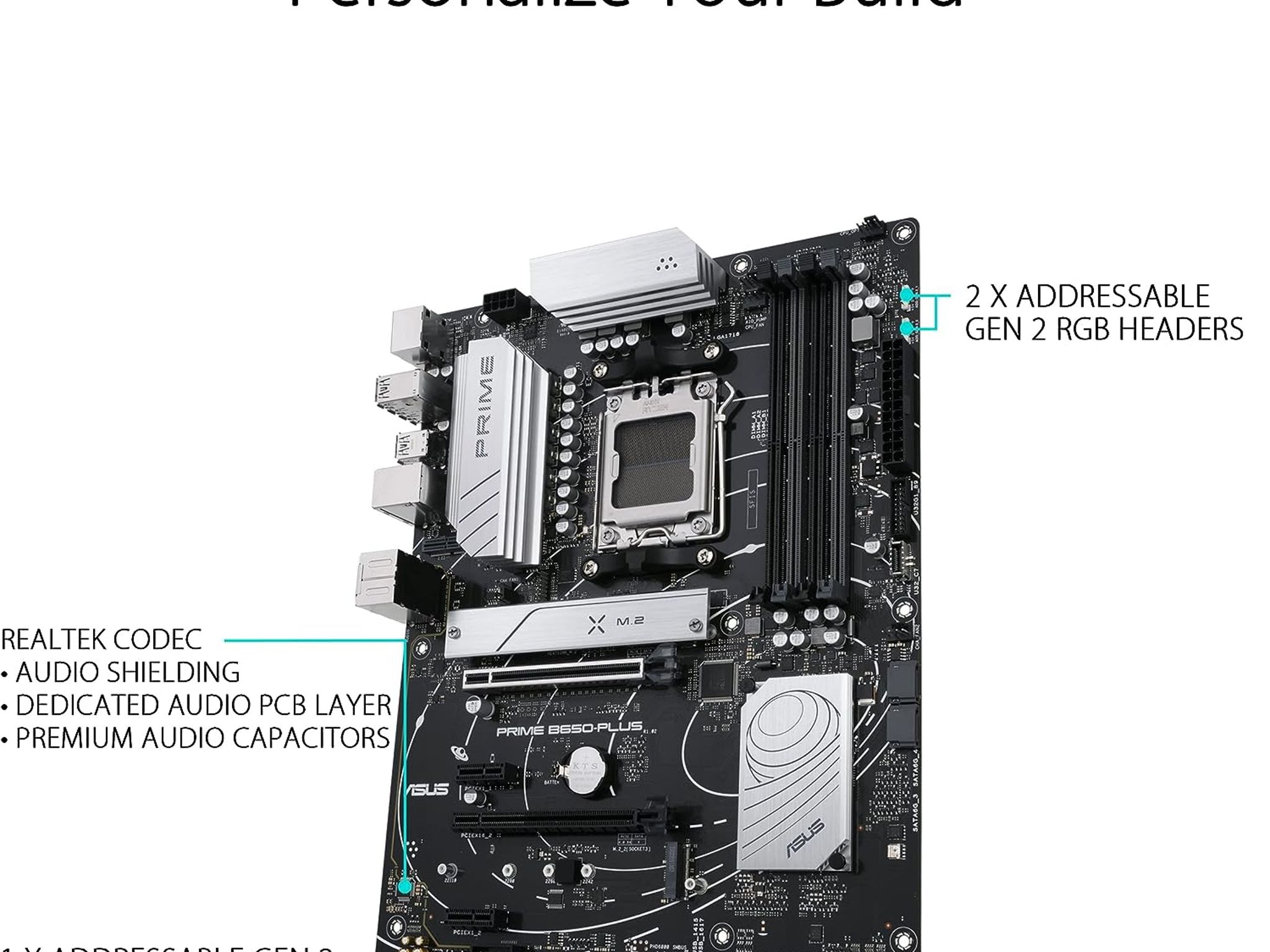 ASUS PRIME B650-PLUS AMD B650 AM5 DDR5 ATX Desktop Motherboard