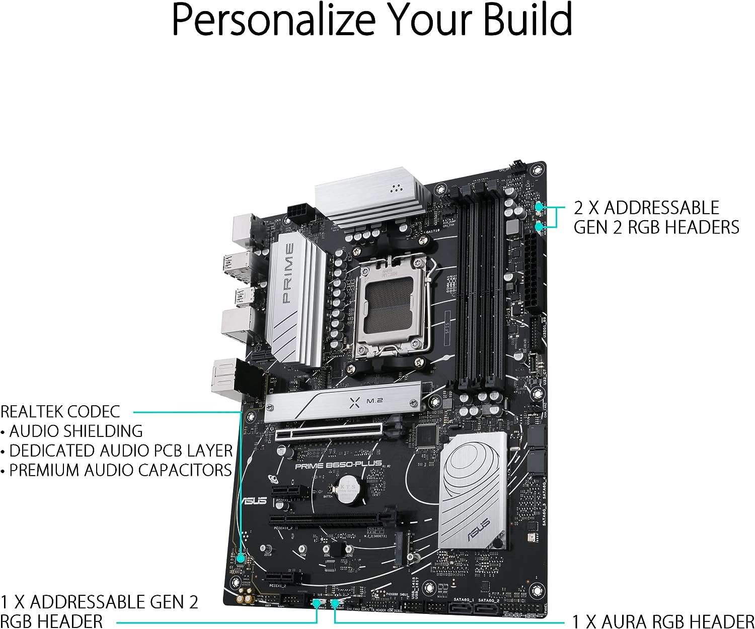 ASUS PRIME B650-PLUS AMD B650 AM5 DDR5 ATX Desktop Motherboard