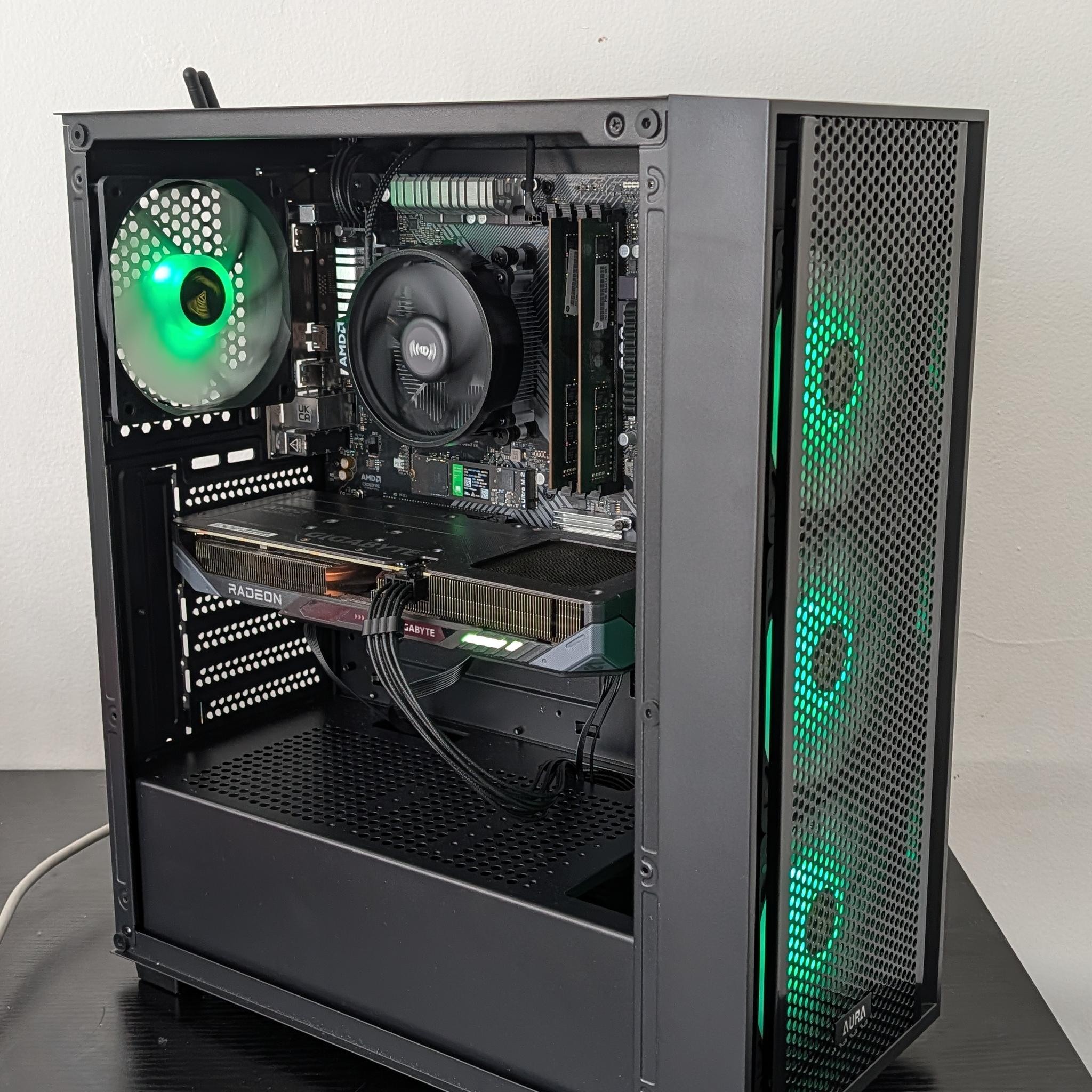 RX 9060 XT 8GB | Ryzen 5 5500 | 32GB DDR4 | 1TB NVME M2 SSD | Wi-Fi Bluetooth | Custom Gaming PC