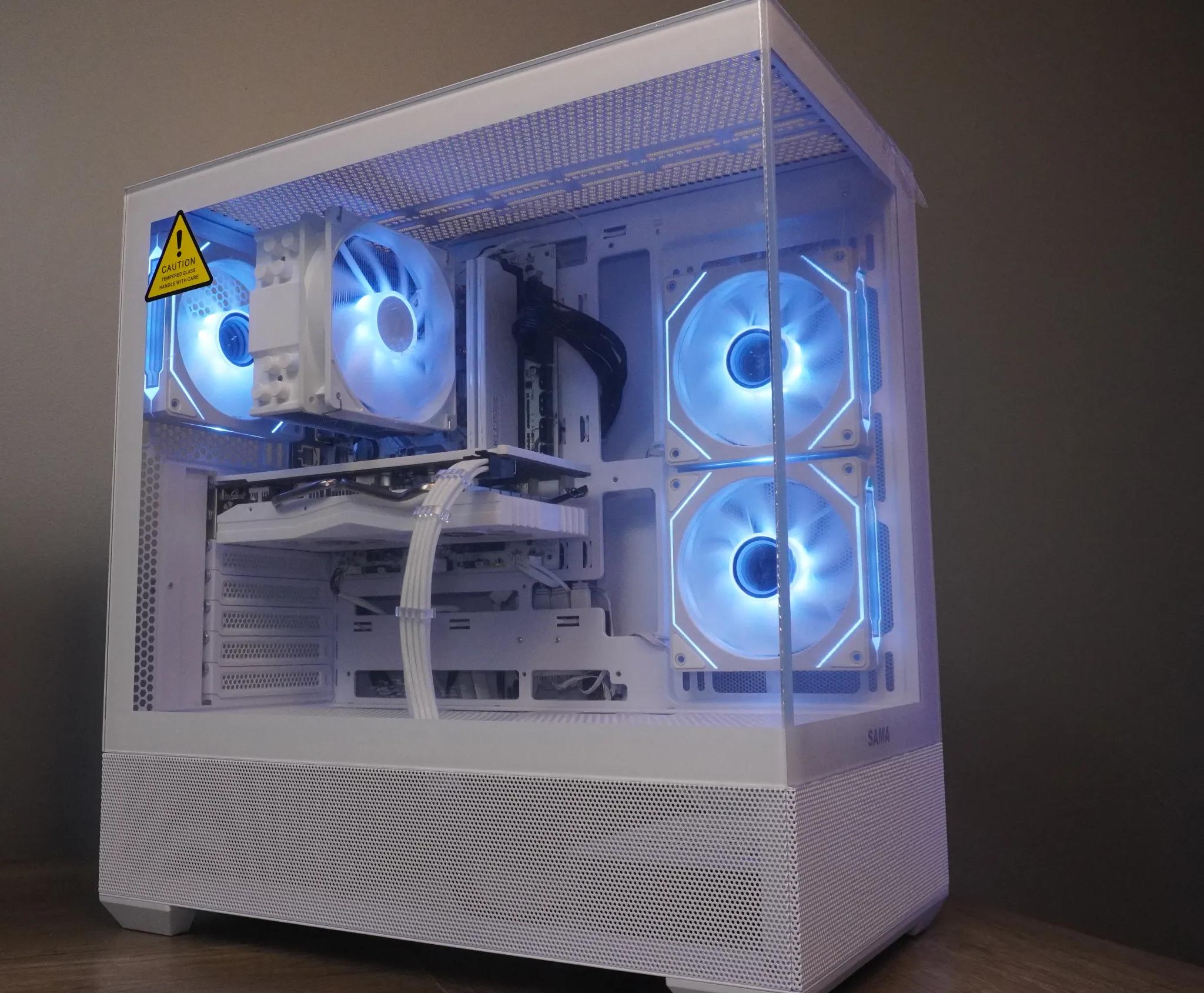🤍ALL WHITE🤍 Starter GAMING MACHINE 🧡RX 580 2048SP 🧡 Ryzen 5 5500 | 32GB | 1TB...
