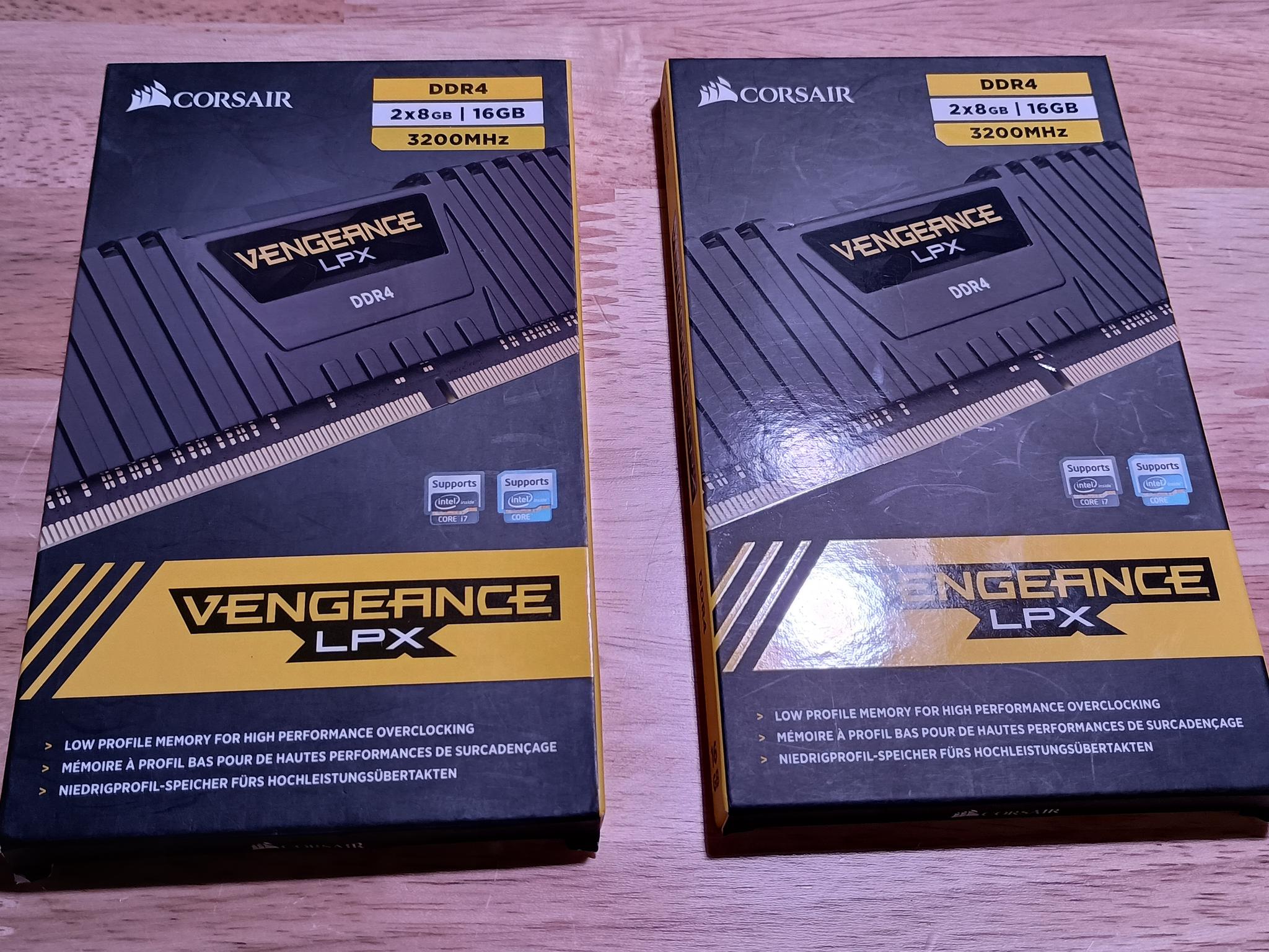 16gb DDR4 3200mhz - Corsair Vengeance LPX memory kit, 16gb (2x 8gb) 3200mhz C16