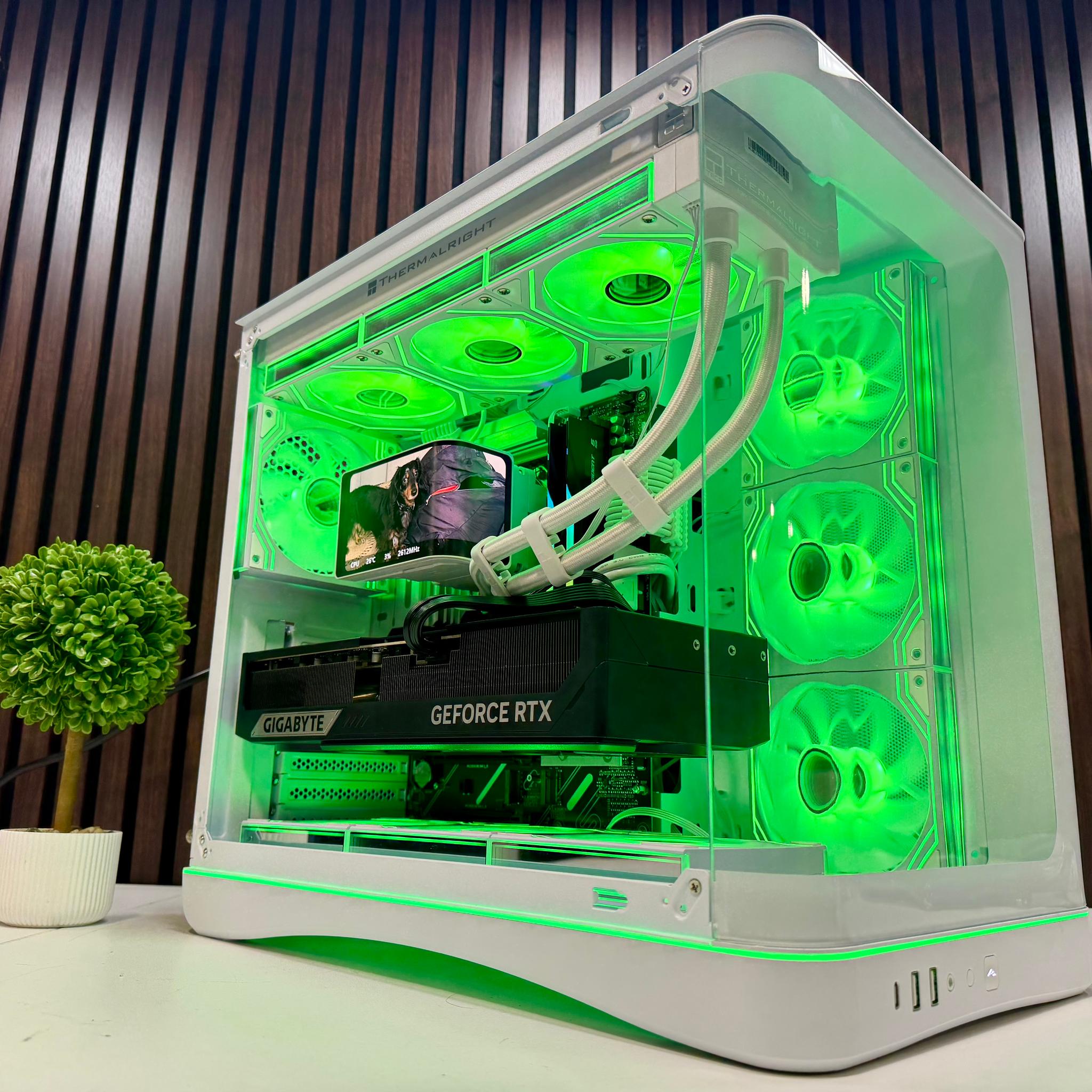 RTX 5090 | Ryzen 9950X3D | 64GB DDR5 | 4TB M.2 | 1200 Watt Gold PSU | LCD AIO