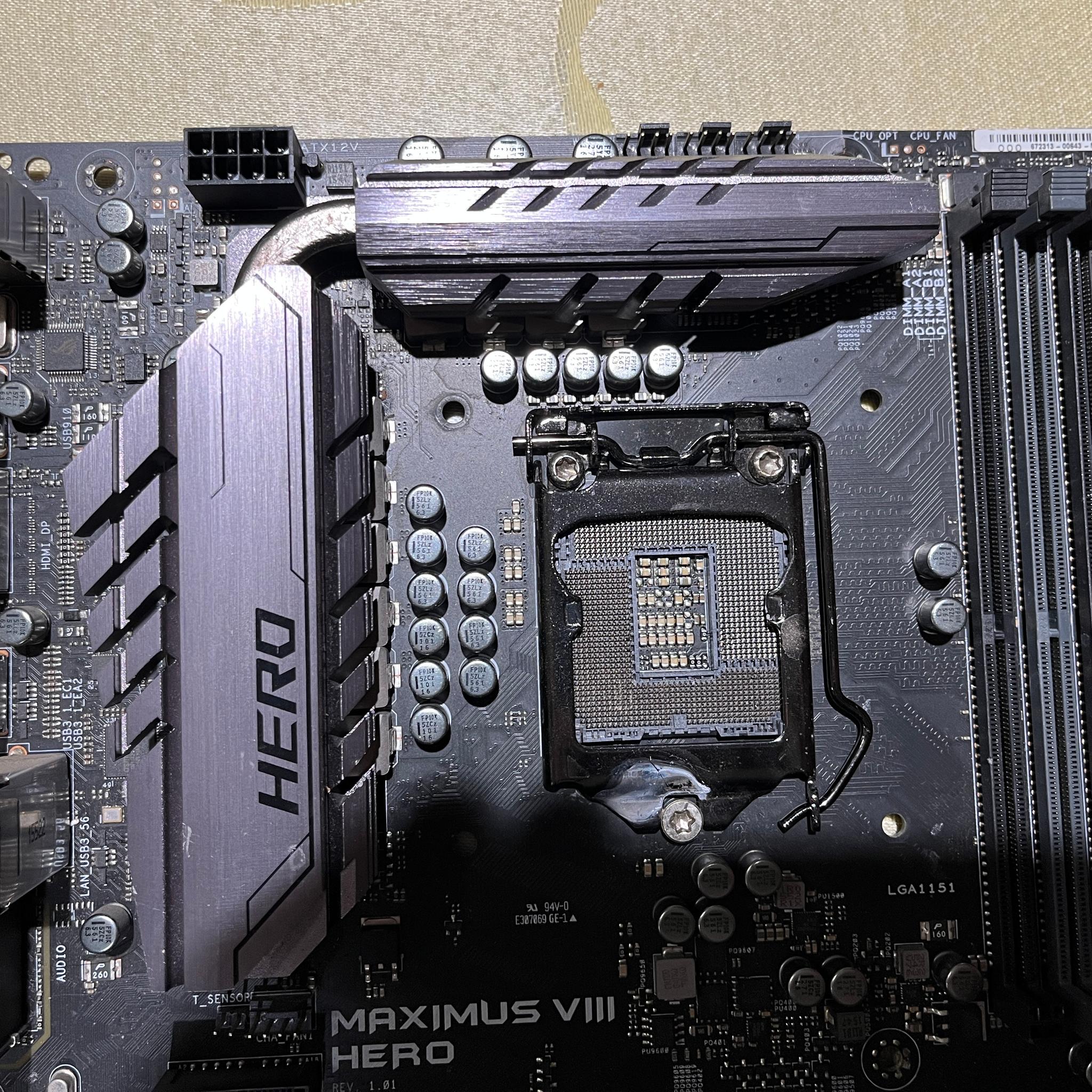 ASUS MAXIMUS VIII HERO LGA 1151 Motherboard – Parts / Not Working – Bent Pins