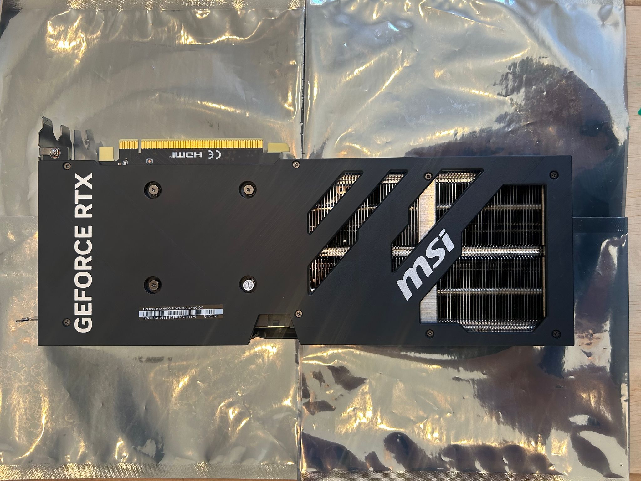 MSI Ventus GeForce RTX 4060 Ti 3X 8G OC