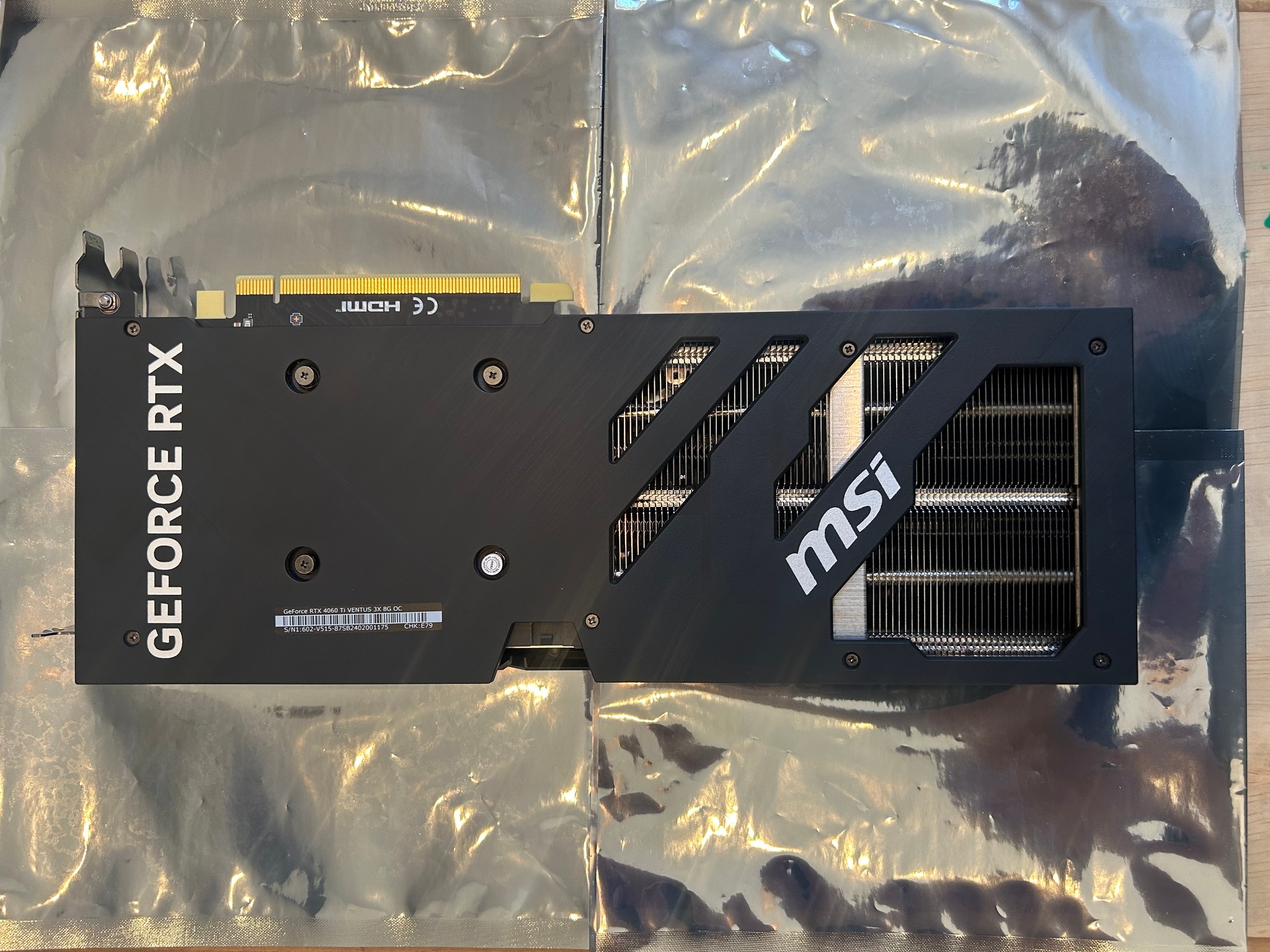 MSI Ventus GeForce RTX 4060 Ti 3X 8G OC