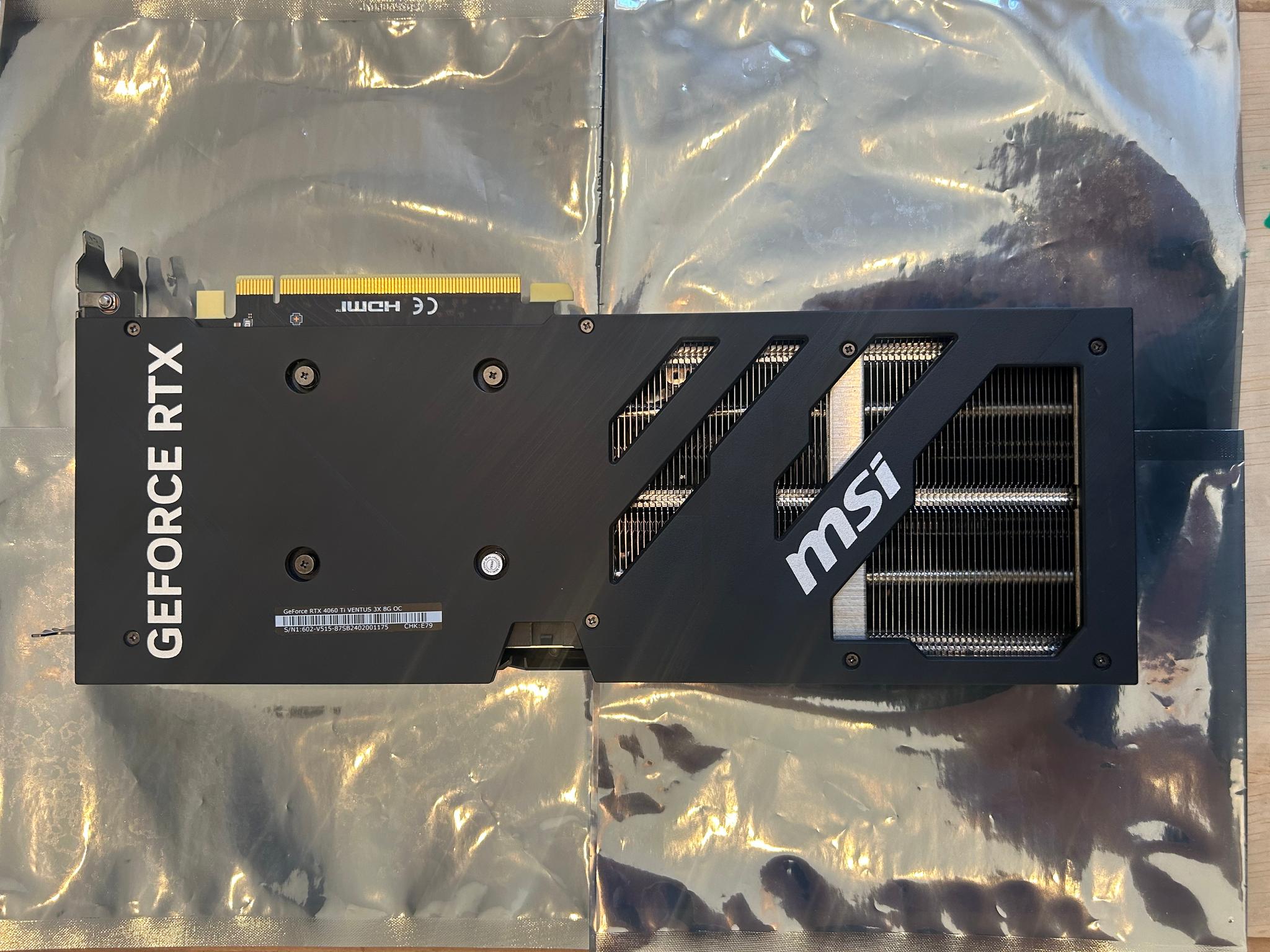 MSI Ventus GeForce RTX 4060 Ti 3X 8G OC