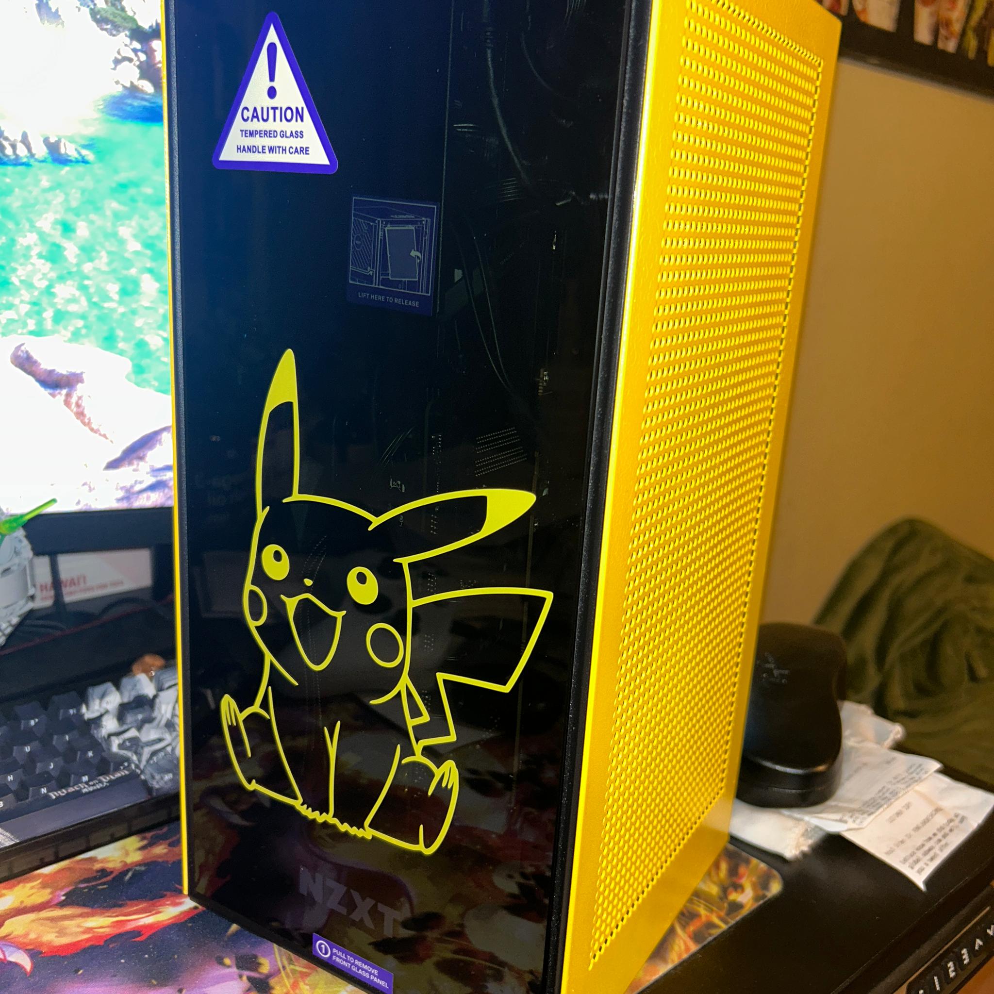 NZXT H1 Gaming PC Pikachu Theme - RX 6600 Ryzen 5 3600