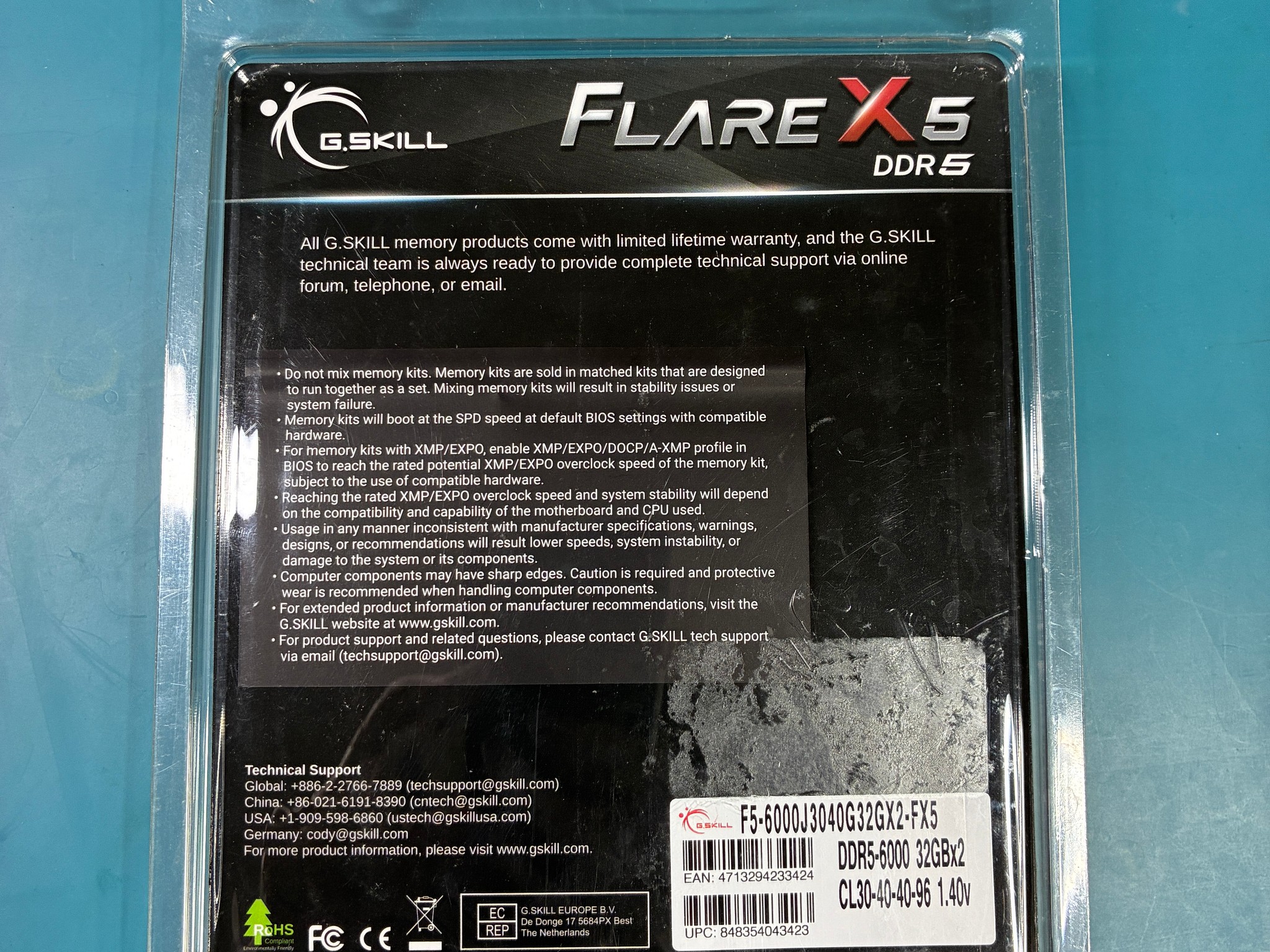 G.SKILL Flare X5 Series DDR5 RAM 64GB kit (Memory)