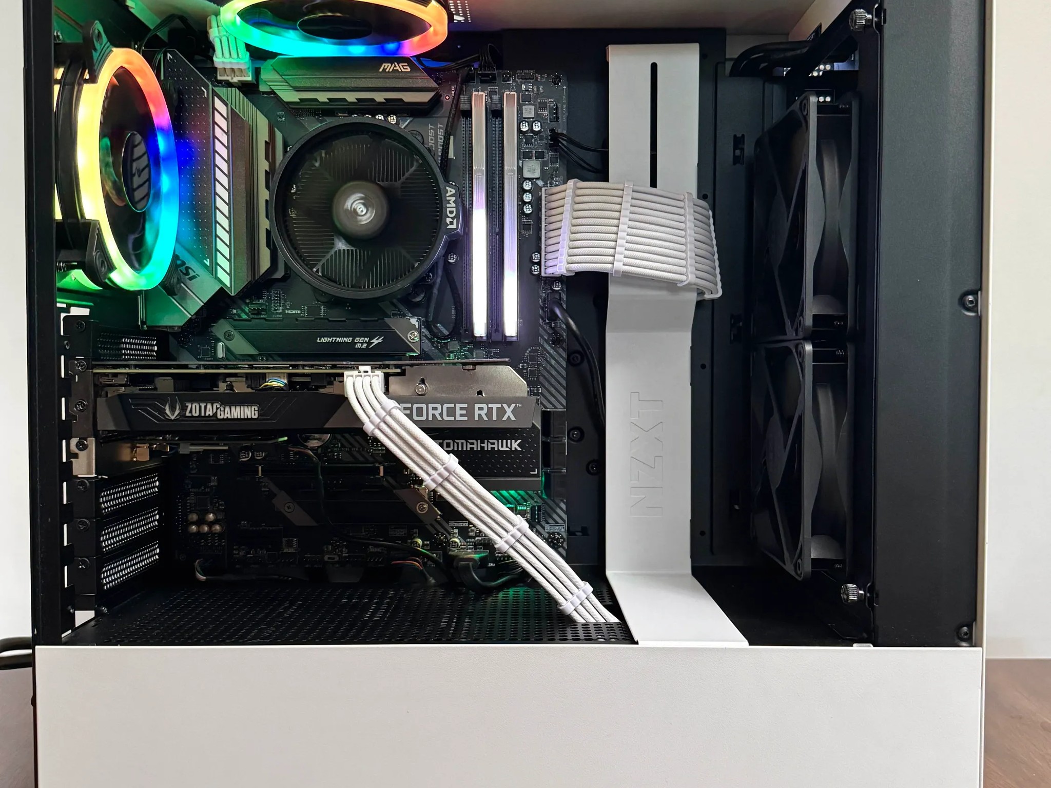 White RGB Gaming PC 💎 | R5 5600X + RTX 3060 | Clean, Fast, Ready