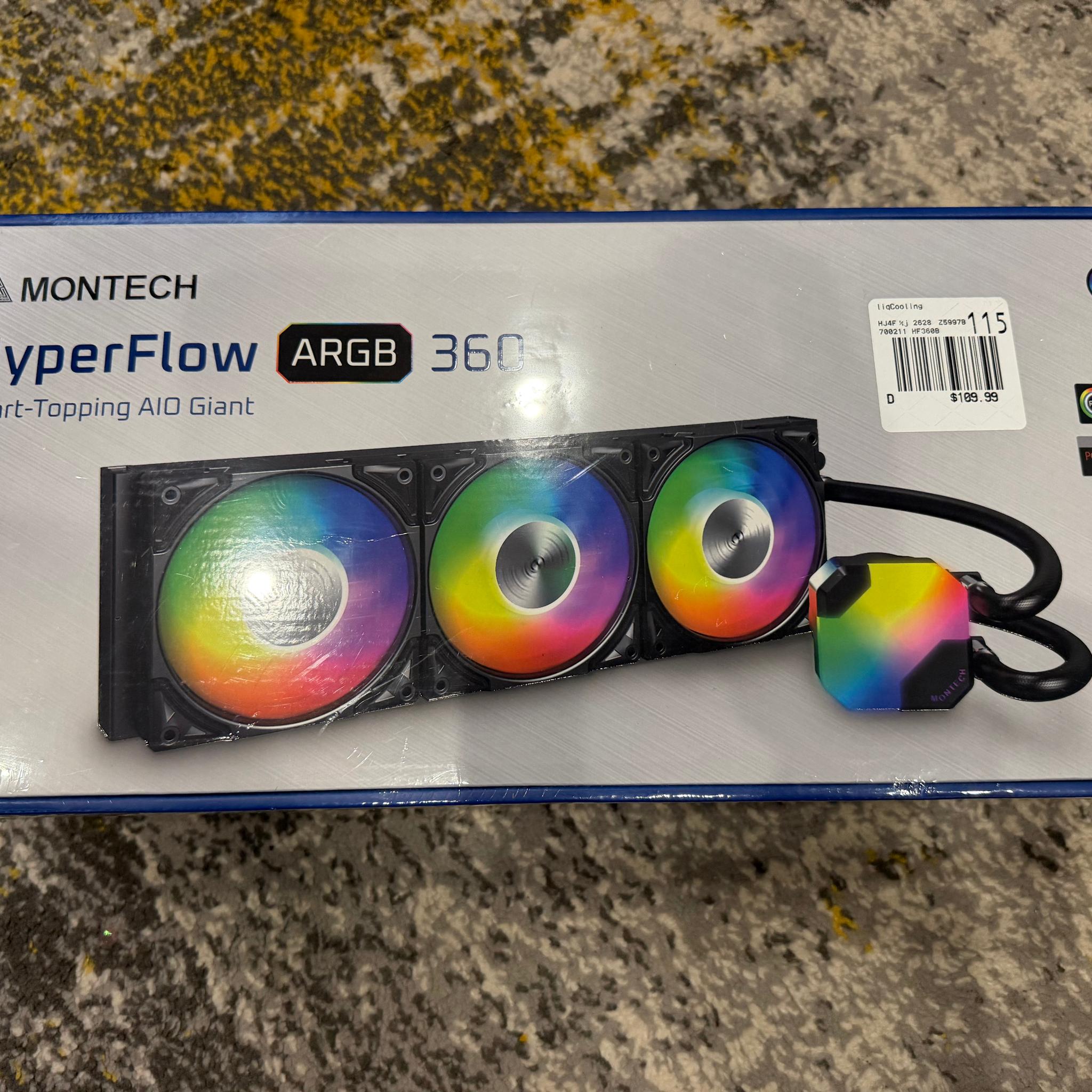 Montech Hyper Flow ARGB 360mm All in One Liquid CPU Cooling Kit - Black