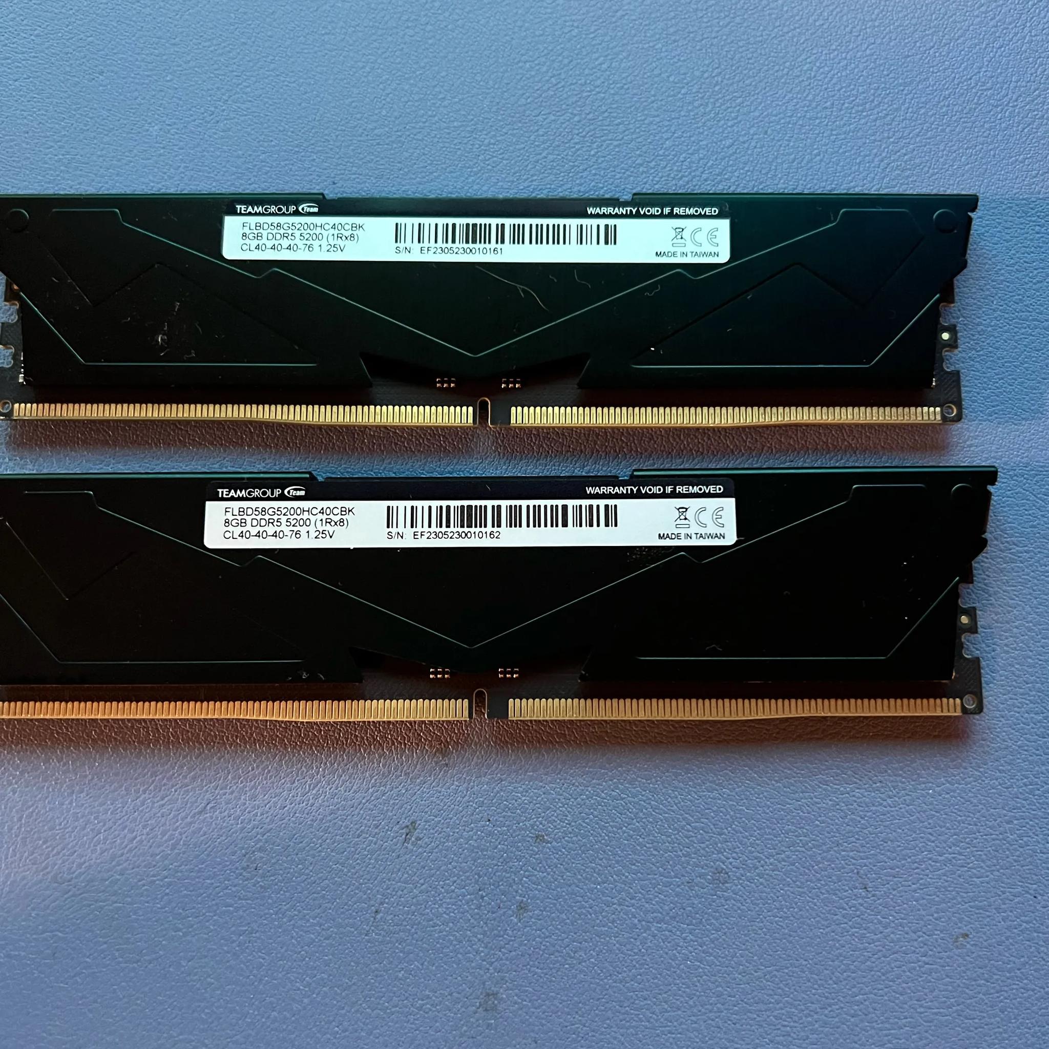 TEAMGROUP T-Force Vulcan DDR5 16GB (2x8GB) 5200MHz