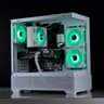 Powerful White Gaming PC – RTX 5060, Ryzen 5 5600X, 32GB, 1TB SSD - RGB, WiFi, BlueTooth