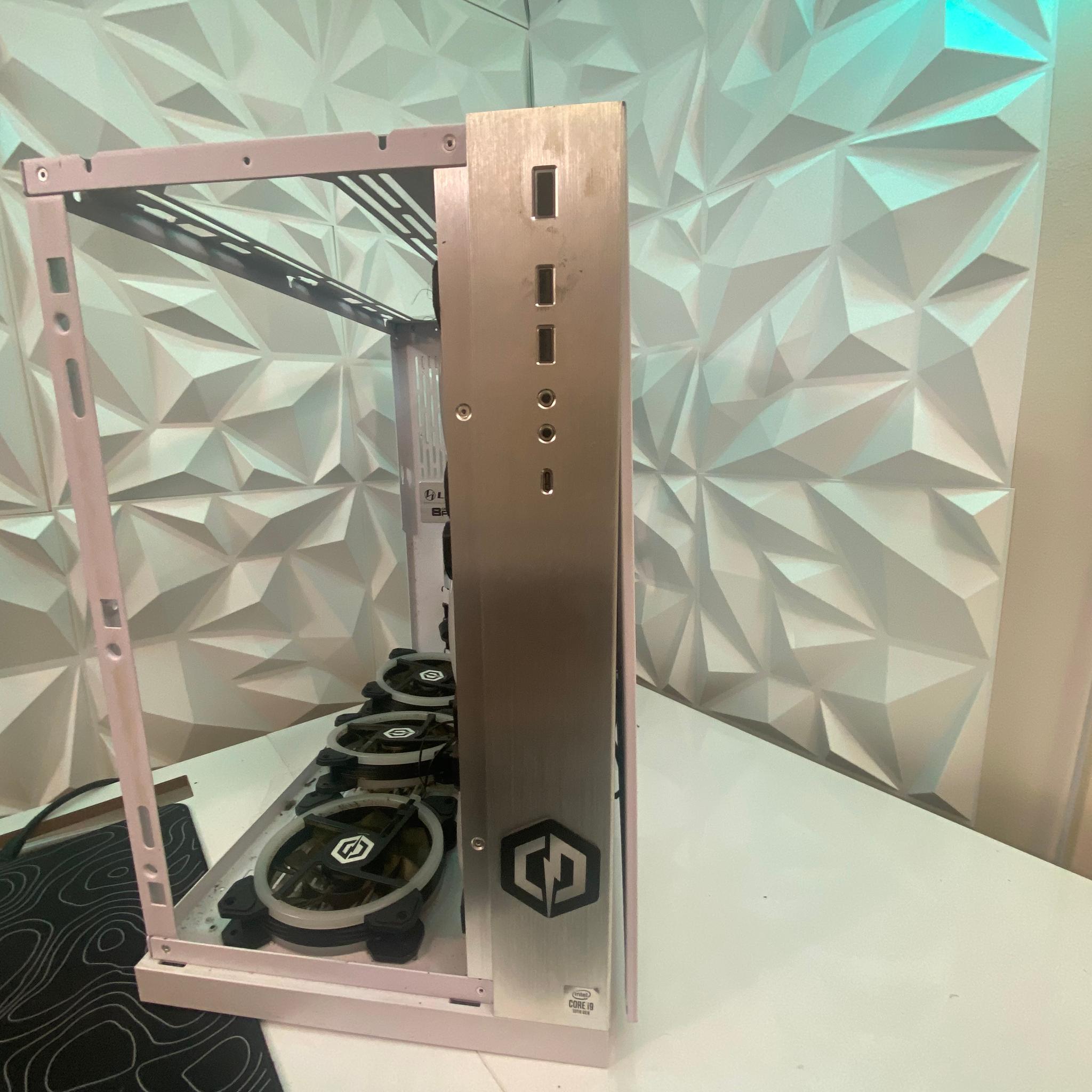 CyberPower White ATX PC Case – Bad Condition (As-Is)