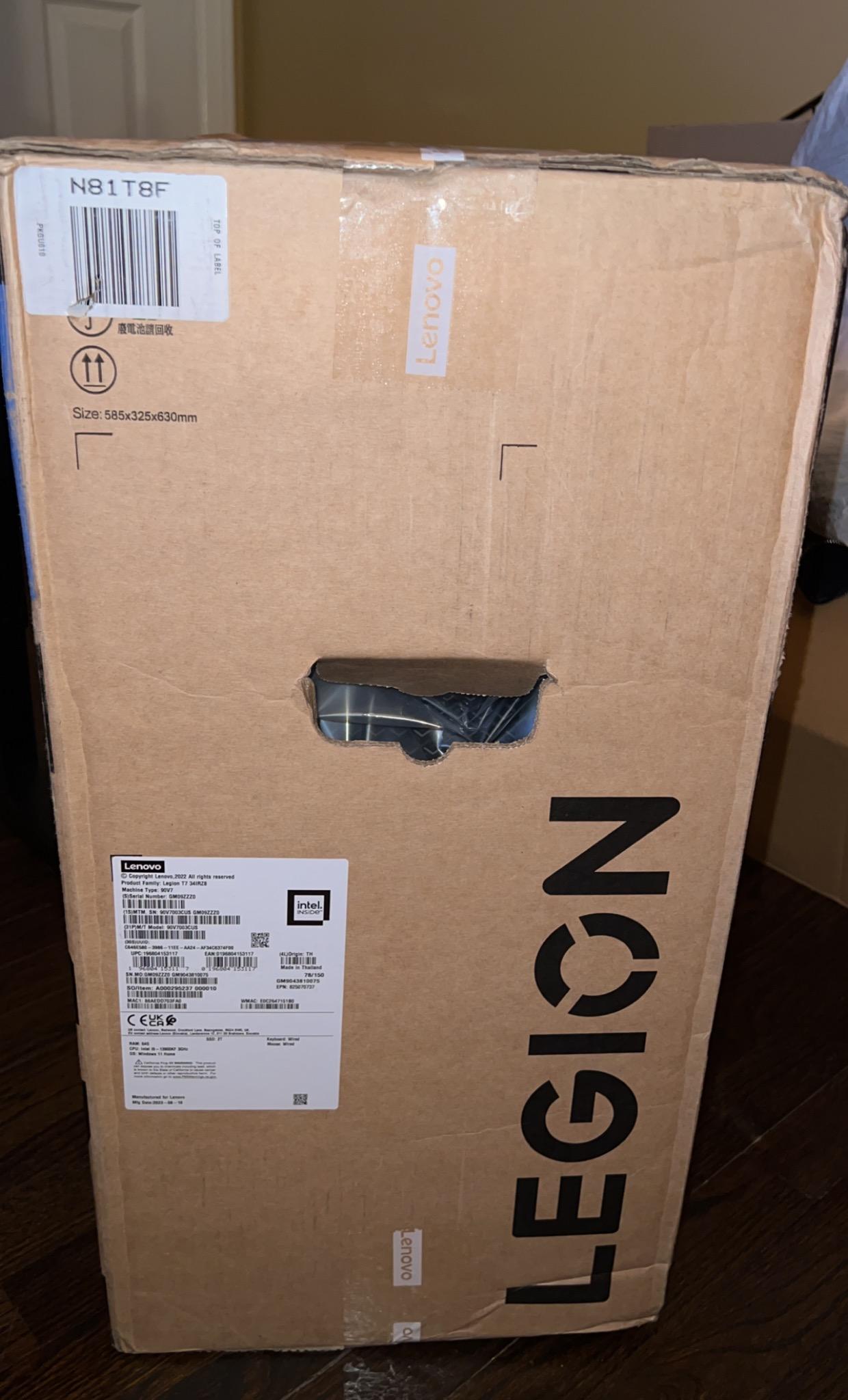 Lenovo Legion Tower 7i Gen 8 Desktop, i9-13900KF, RTX 4090, 64GB, 2TB, Win 11 Home , Keyboard ,Mouse