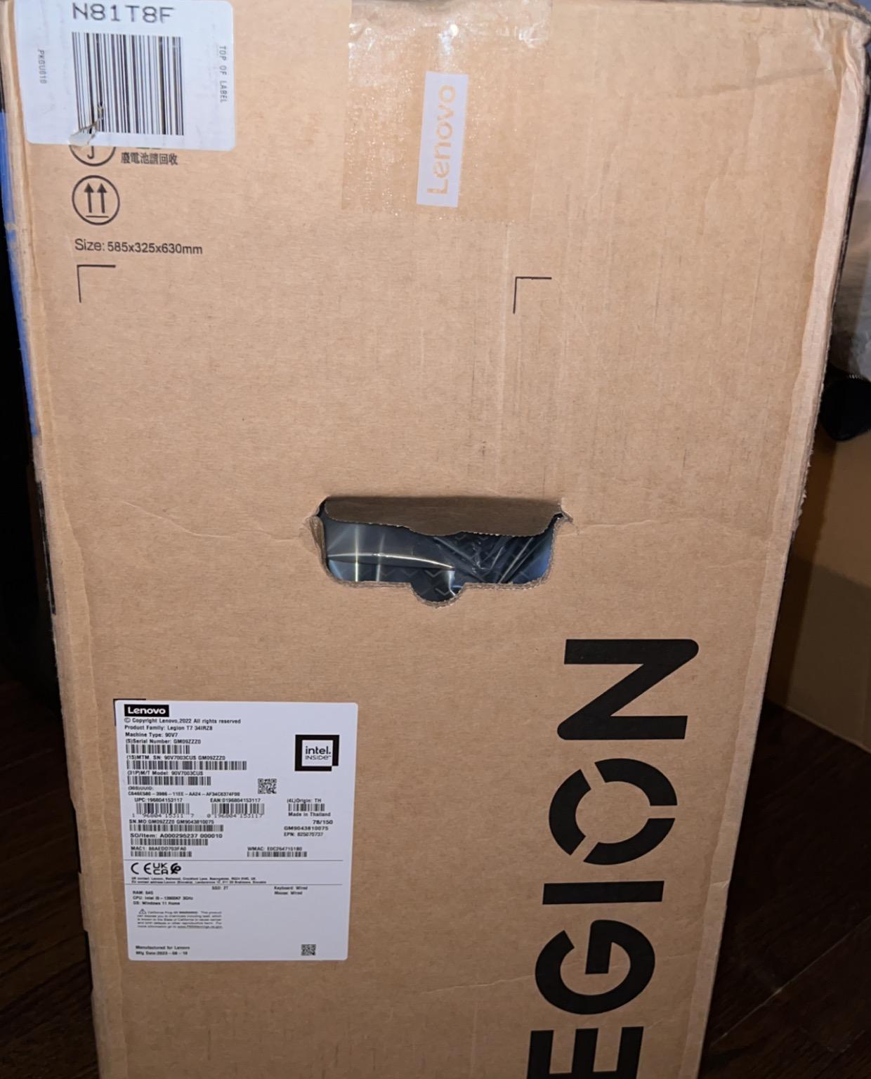Lenovo Legion Tower 7i Gen 8 Desktop, i9-13900KF, RTX 4090, 64GB, 2TB, Win 11 Home , Keyboard ,Mouse