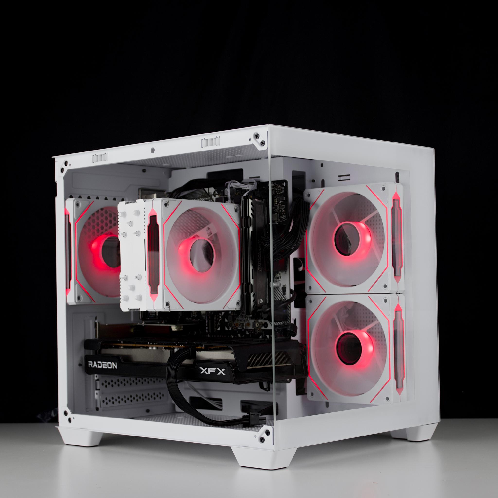 🧊❄️🧊 White Gaming PC – RX 6600, Ryzen 5 3600, 16GB RAM, 512GB SSD - WiFi, BlueTooth