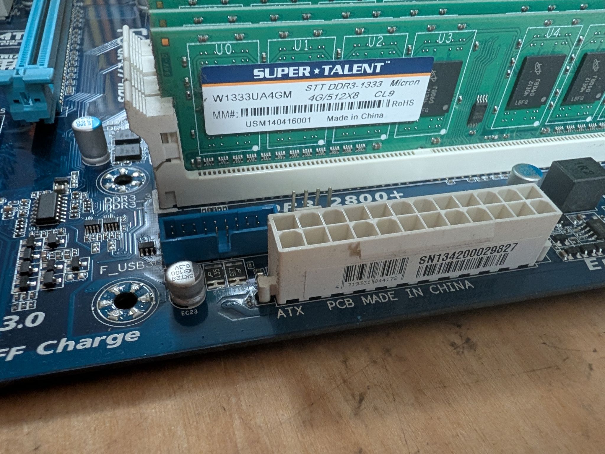 I7 3770 + Z77 motherboard + 16GB DDR3 + GT210 1GB
