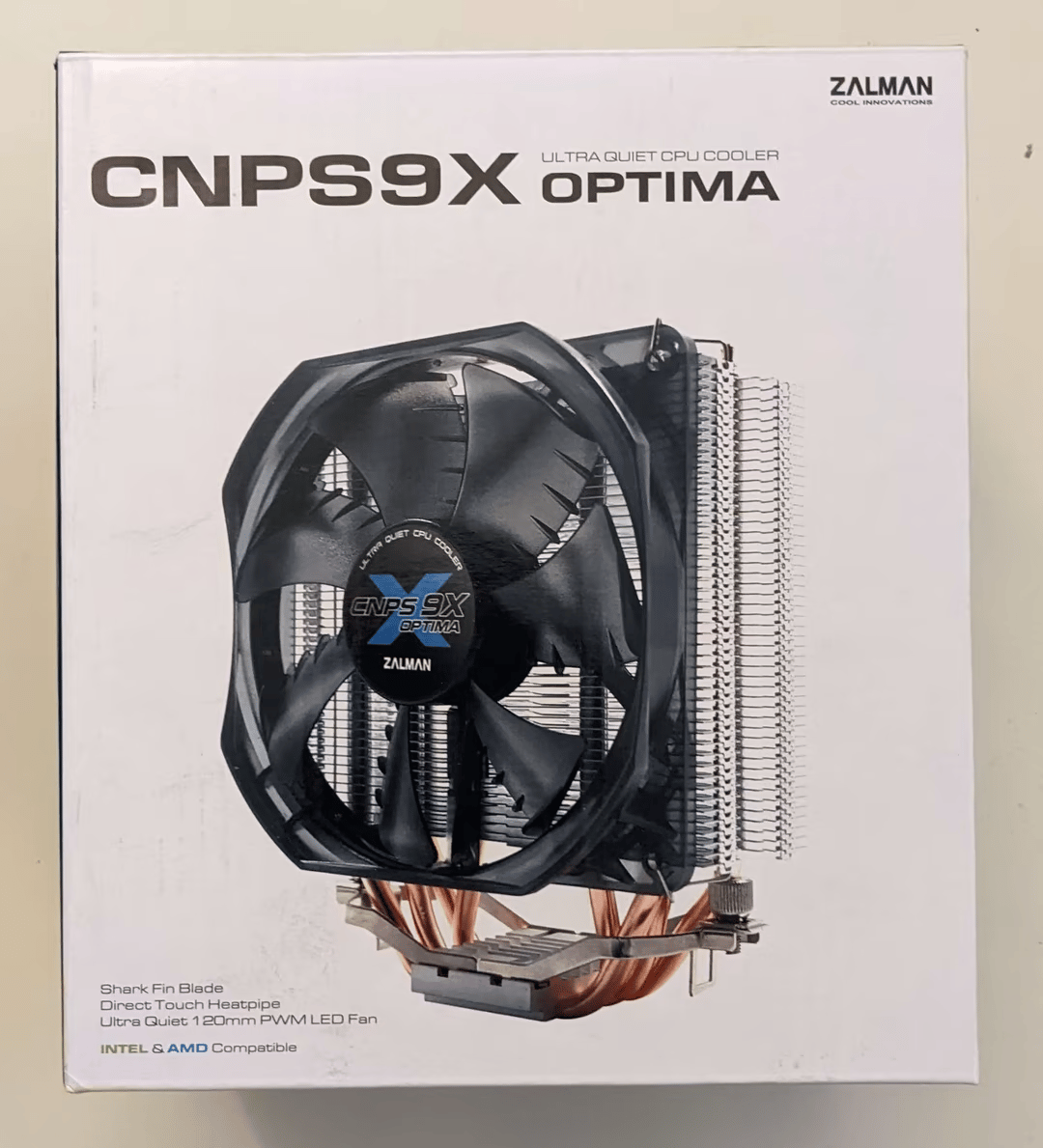Zalman CNPS 9X Optima CPU Cooler, Ultra Quiet Air Cooler with White LED 120mm Fan