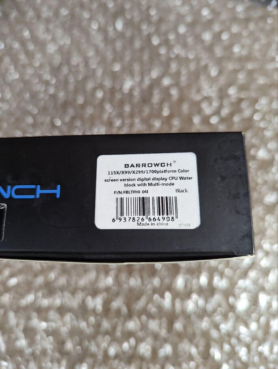 Barrowch 115x/x99/x299 platform TFT Digital display CPU Water Block FBLTFHI-04I
