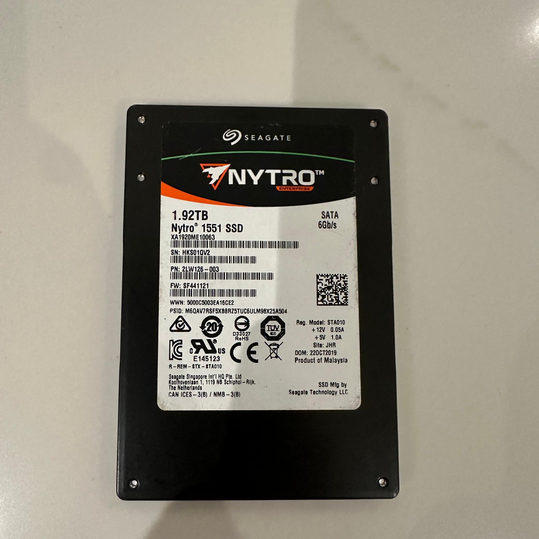 Seagate Nytro 1551 2TB 2.5" SATA Enterprise SSD
