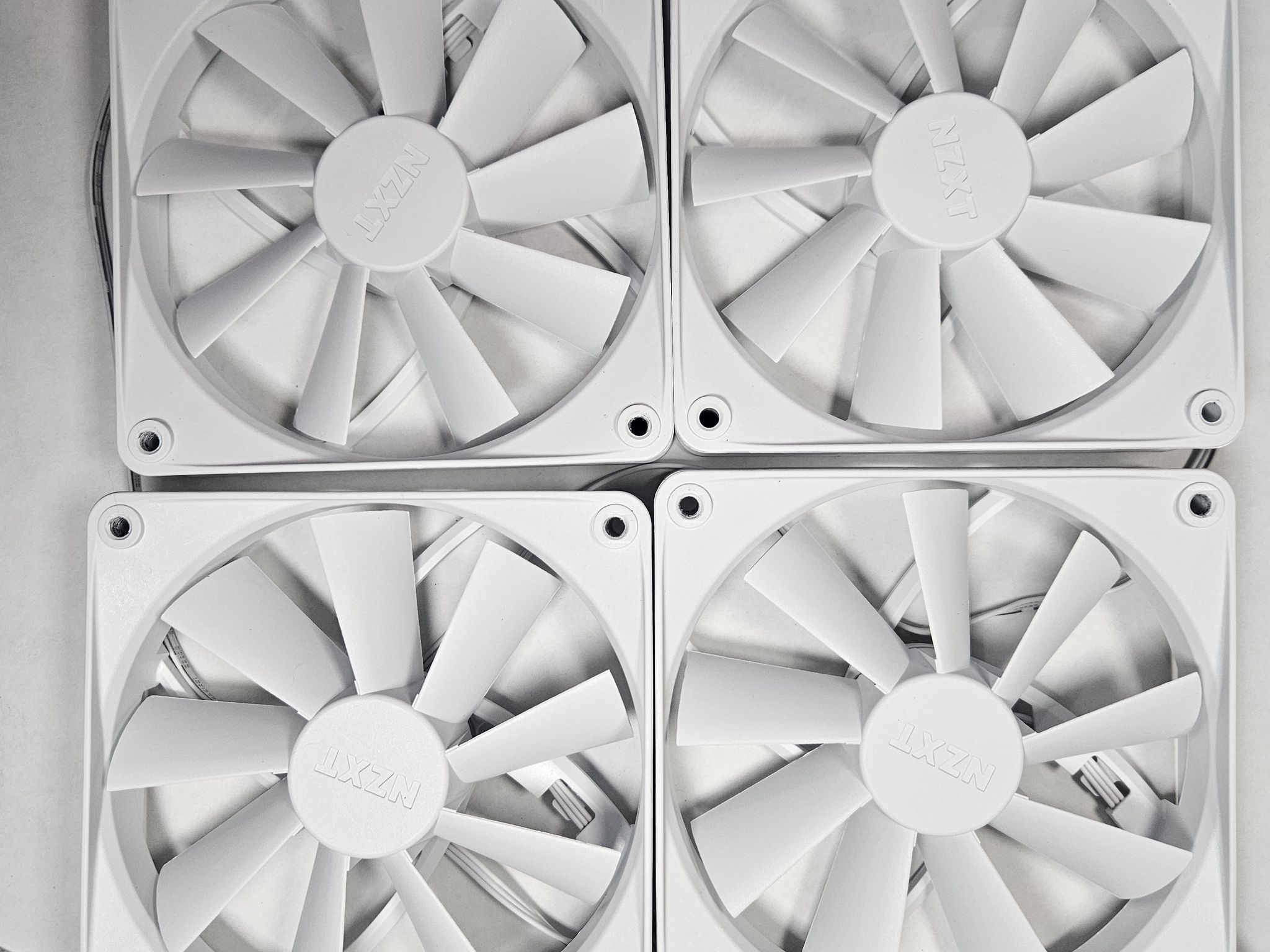 120mm White NZXT Computer Case Fans (Pack of 4)
