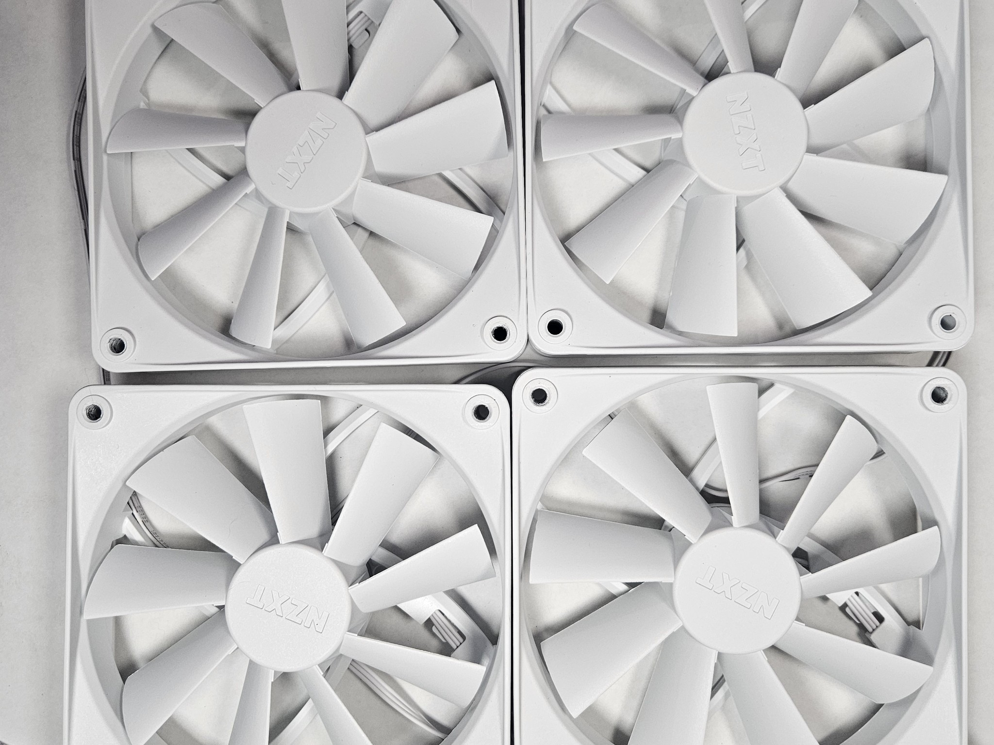 120mm White NZXT Computer Case Fans (Pack of 4)