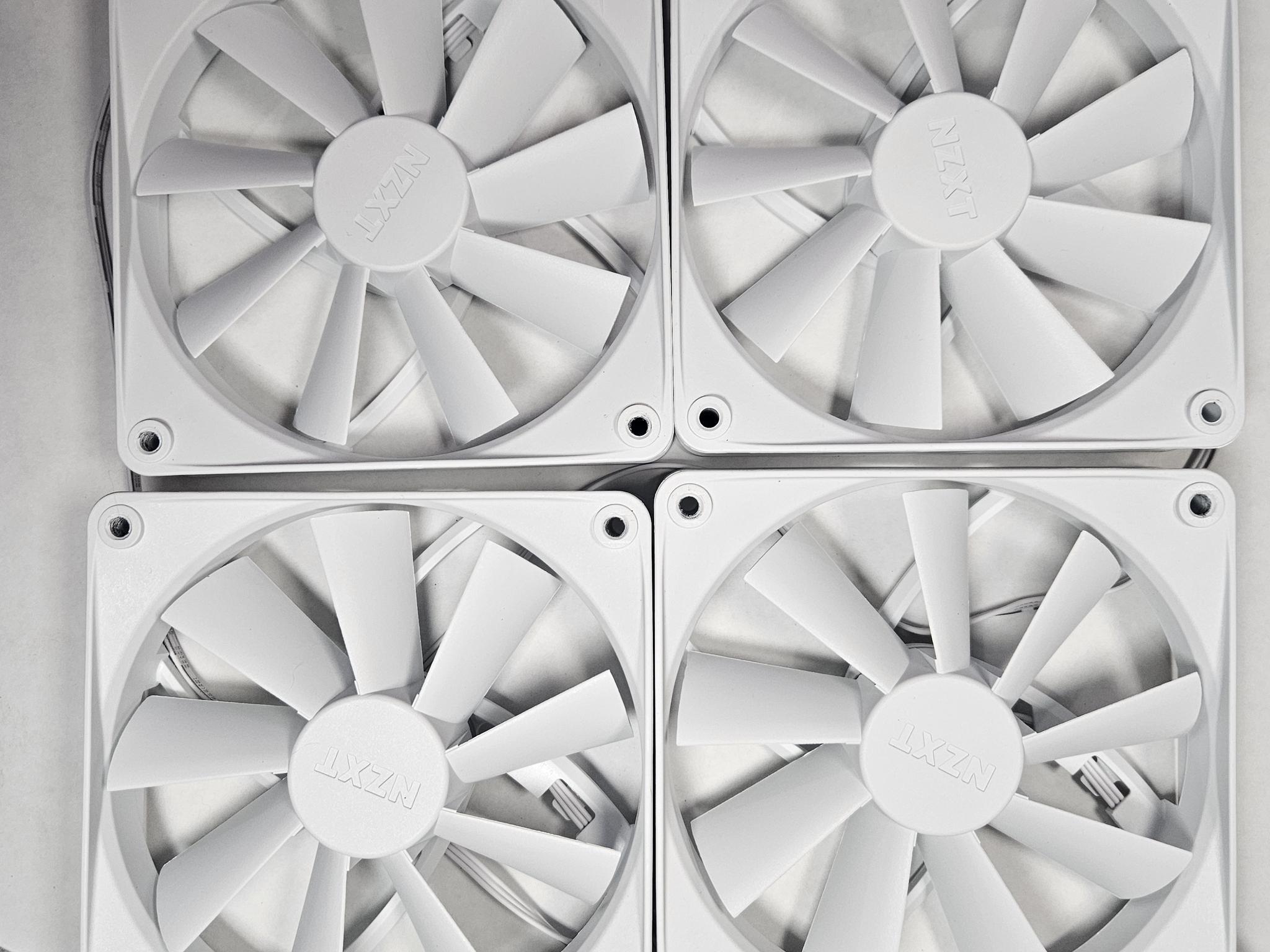 120mm White NZXT Computer Case Fans (Pack of 4)