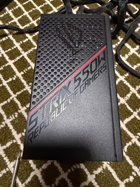 Asus ROG STRIX 550 Watt 80 Plus Gold Fully Modular ATX Power Supply.