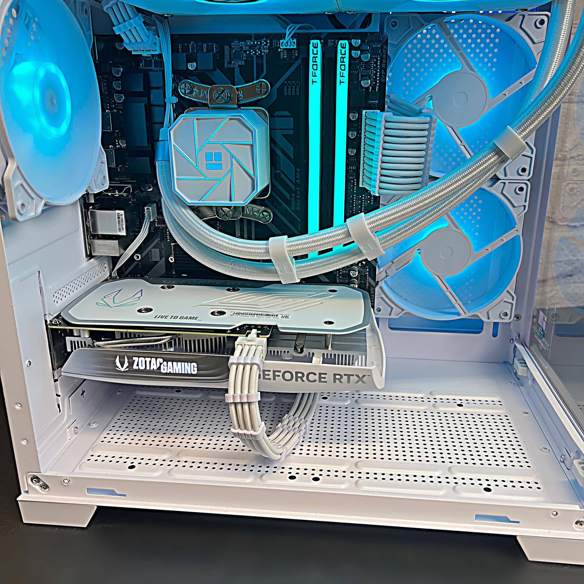 Liquid Cooled RTX 4060 Ryzen 5 5500 16GB RAM 1TB M.2 Gaming PC
