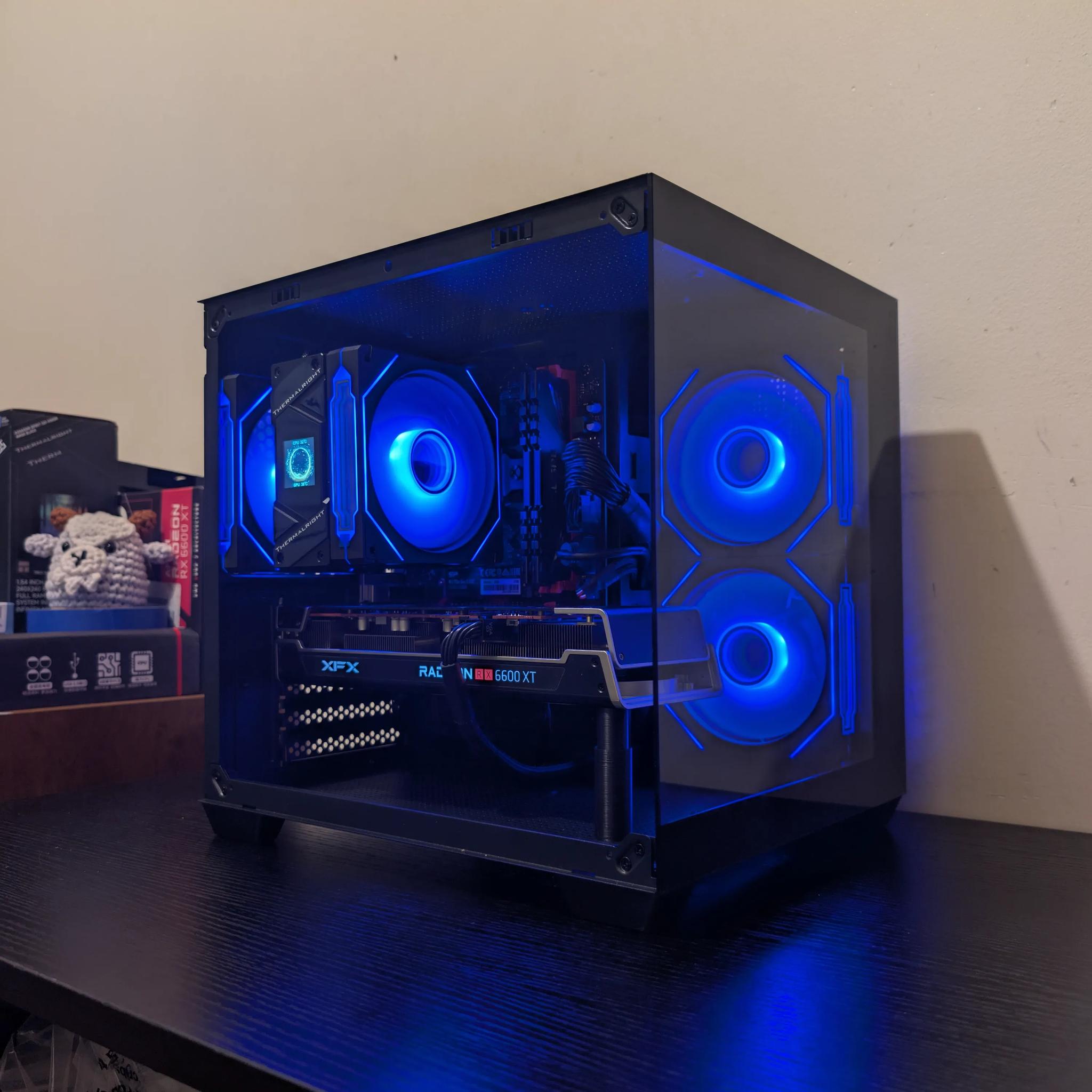 🐦‍⬛ Black RGB Gaming PC | RX 6600XT | Ryzen 5 3600 | 1TB SSD | 16GB RAM | WiFi & Bluetooth 🐦‍⬛