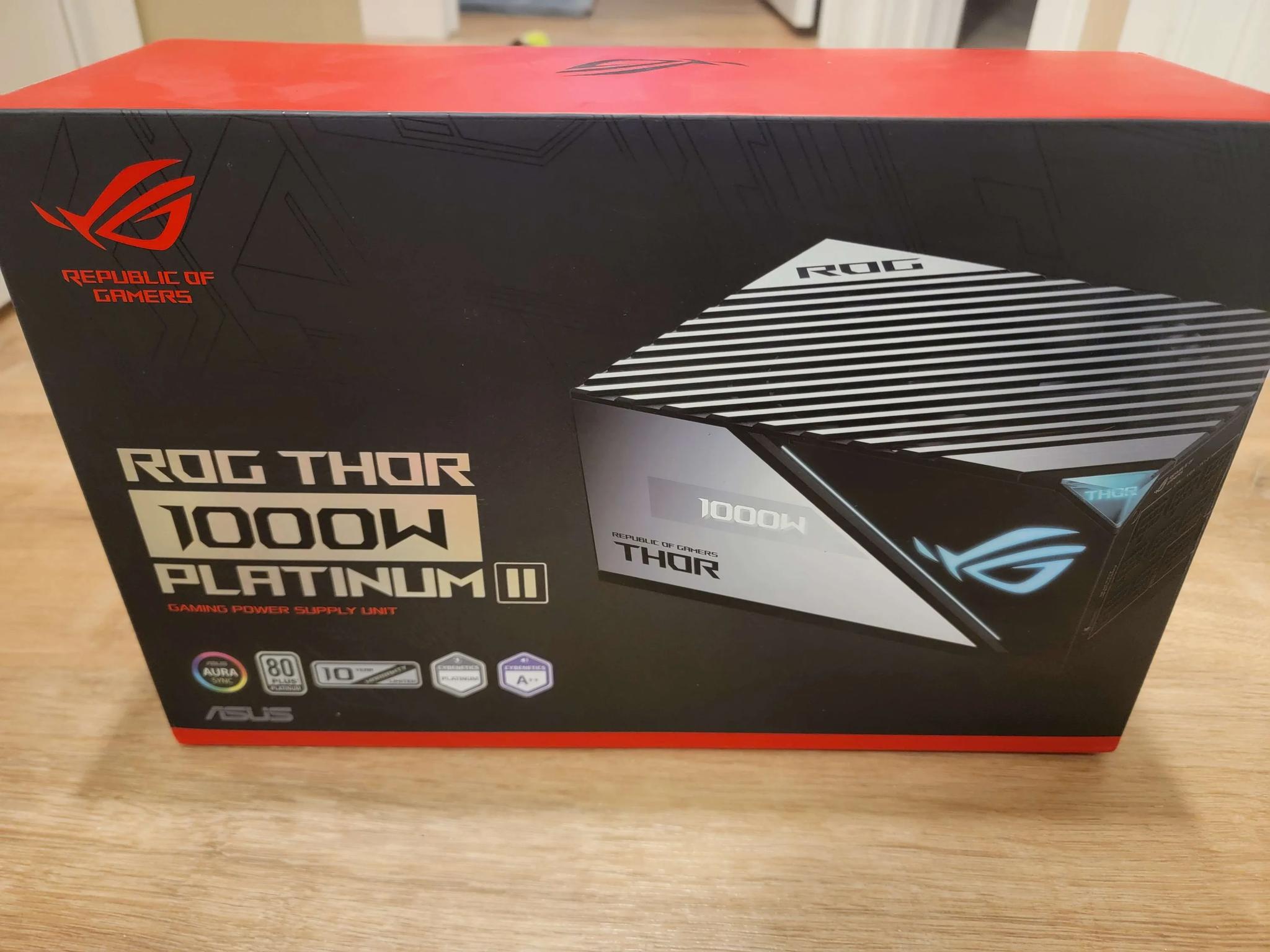 ASUS ROG Thor 1000W Platinum II Fully Modular Power Supply with 1000W, 80+ Platinum