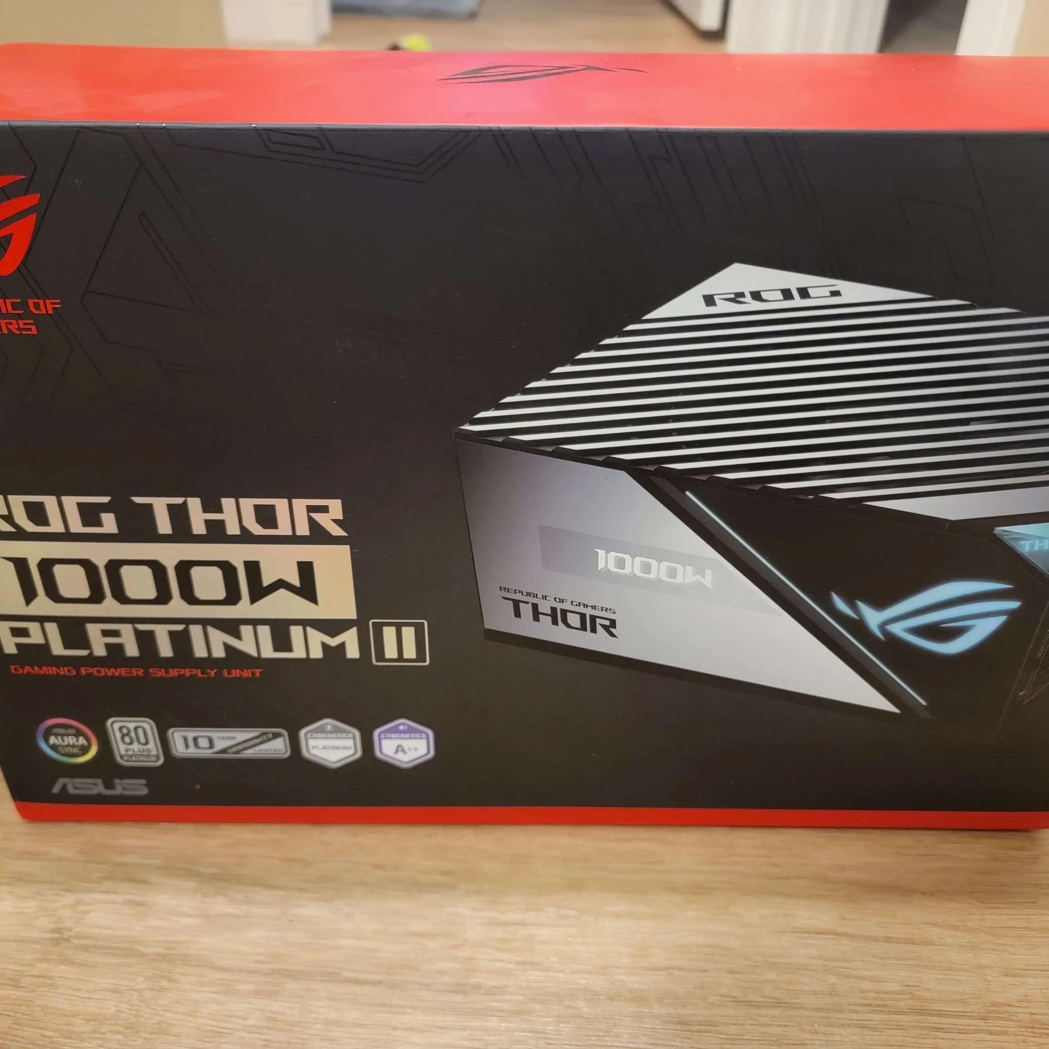 ASUS ROG Thor 1000W Platinum II Fully Modular Power Supply with 1000W, 80+ Platinum
