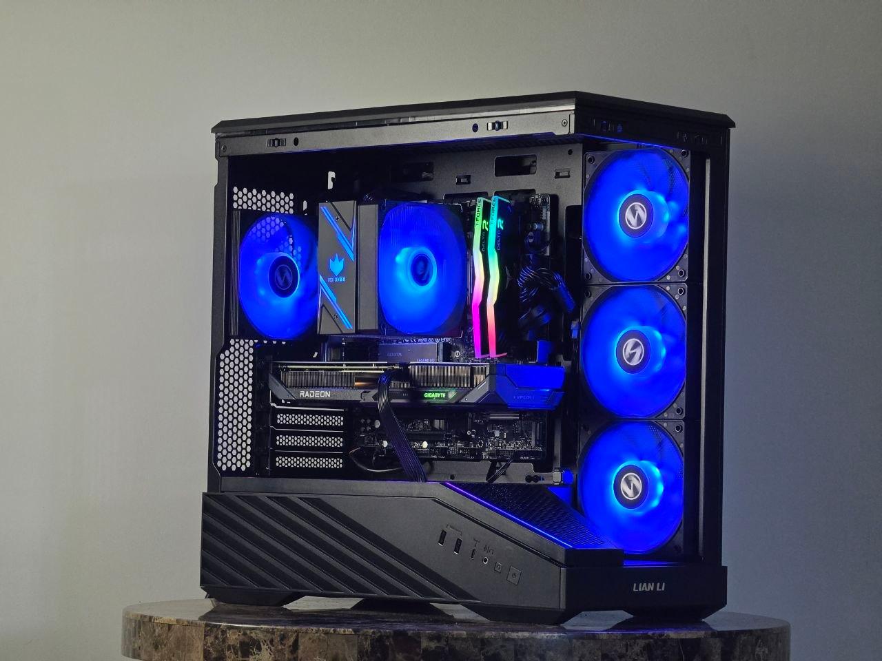 FREE SHIP 🖤🌈 Black RGB Gaming PC | RX 9060 XT 16 GB | AMD Ryzen 7 5700X | 1 TB NVME | 32 GB DDR4