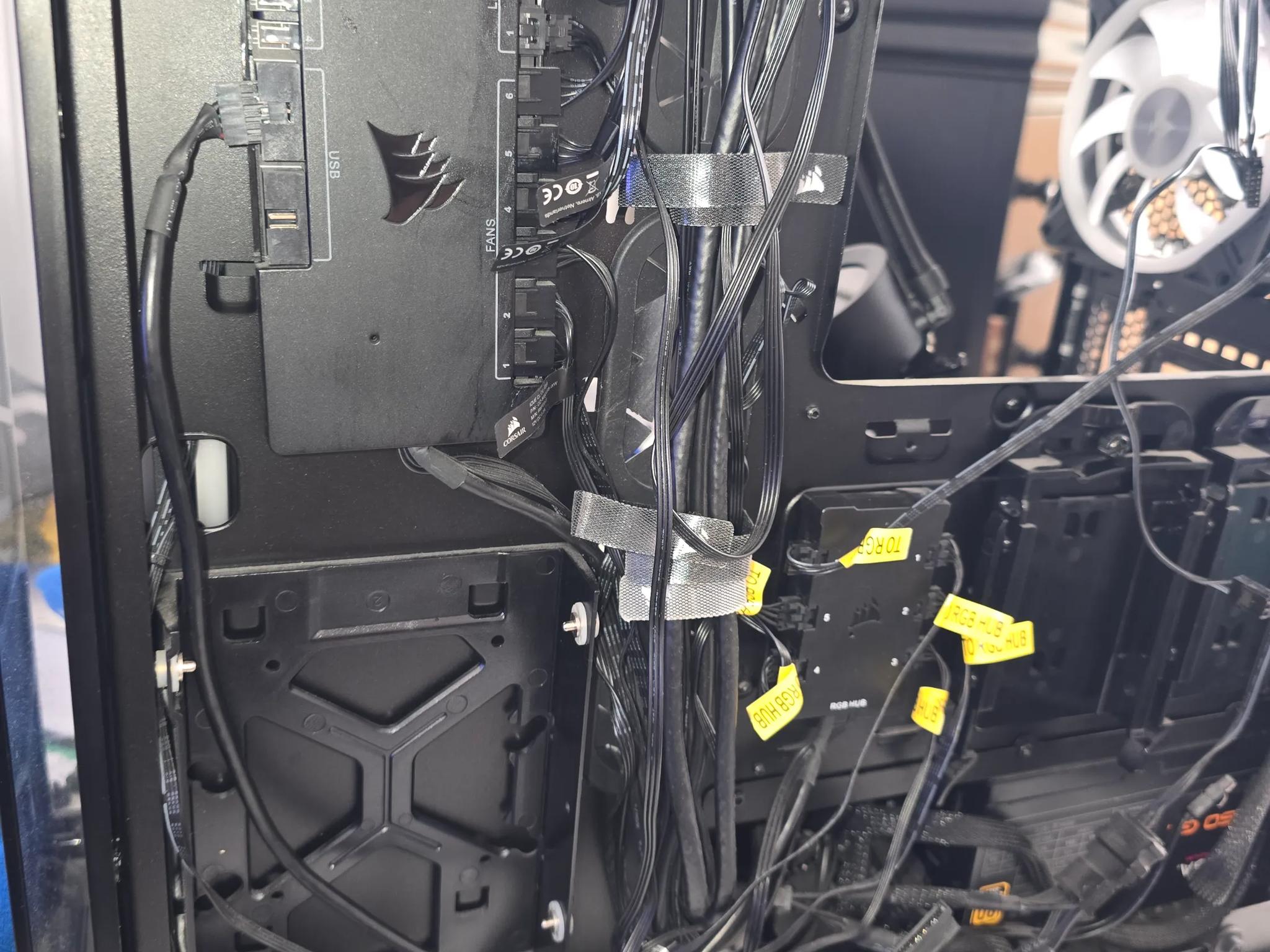 Corsair Crystal 570X Tempered Glass Case W/ Power Supply Case Fans (6) & More
