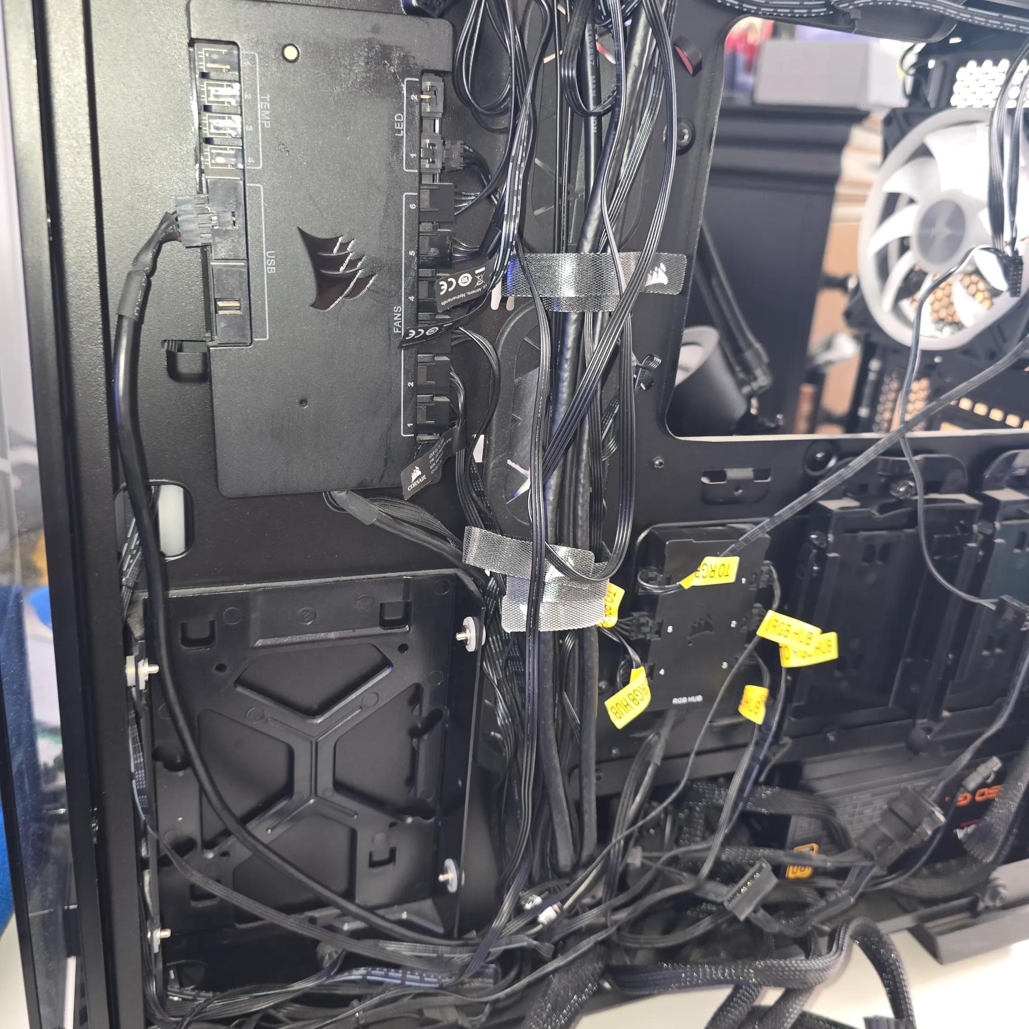 Corsair Crystal 570X Tempered Glass Case W/ Power Supply Case Fans (6) & More