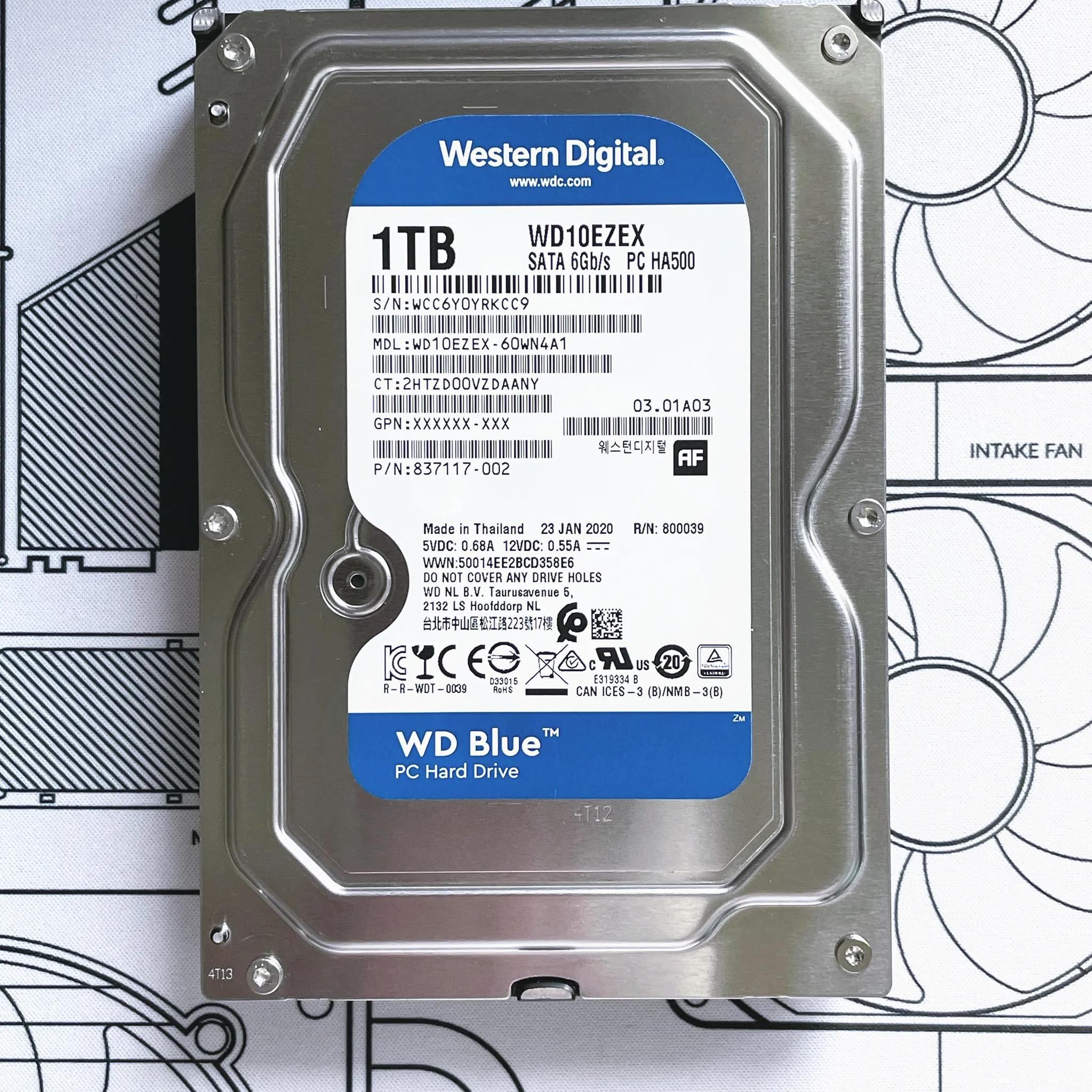 Western Digital 1TB WD Blue 7200 RPM Internal Hard Drive HDD (WD10EZEX)