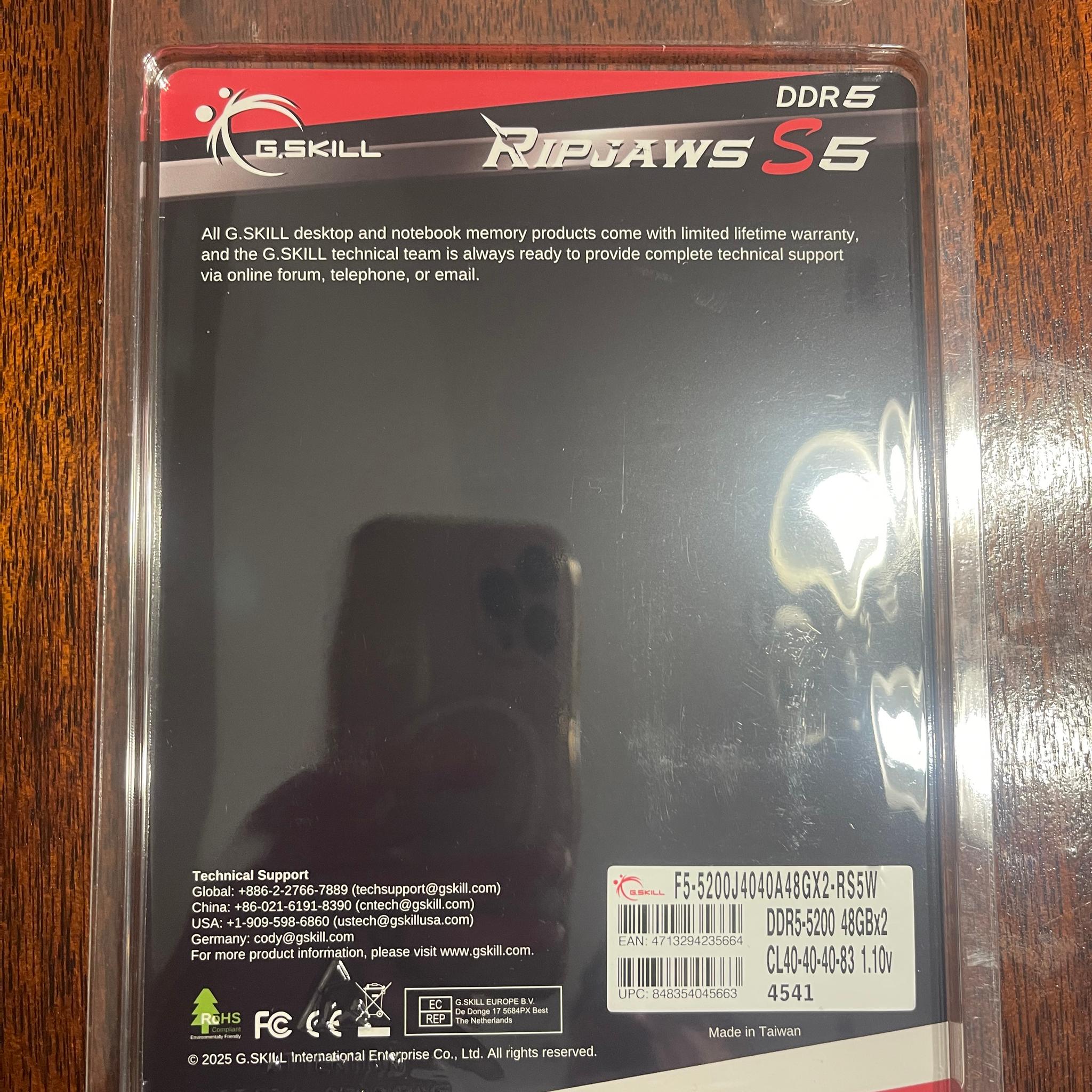 G.Skill Ripjaws S5 96GB DDR5 5200MHz