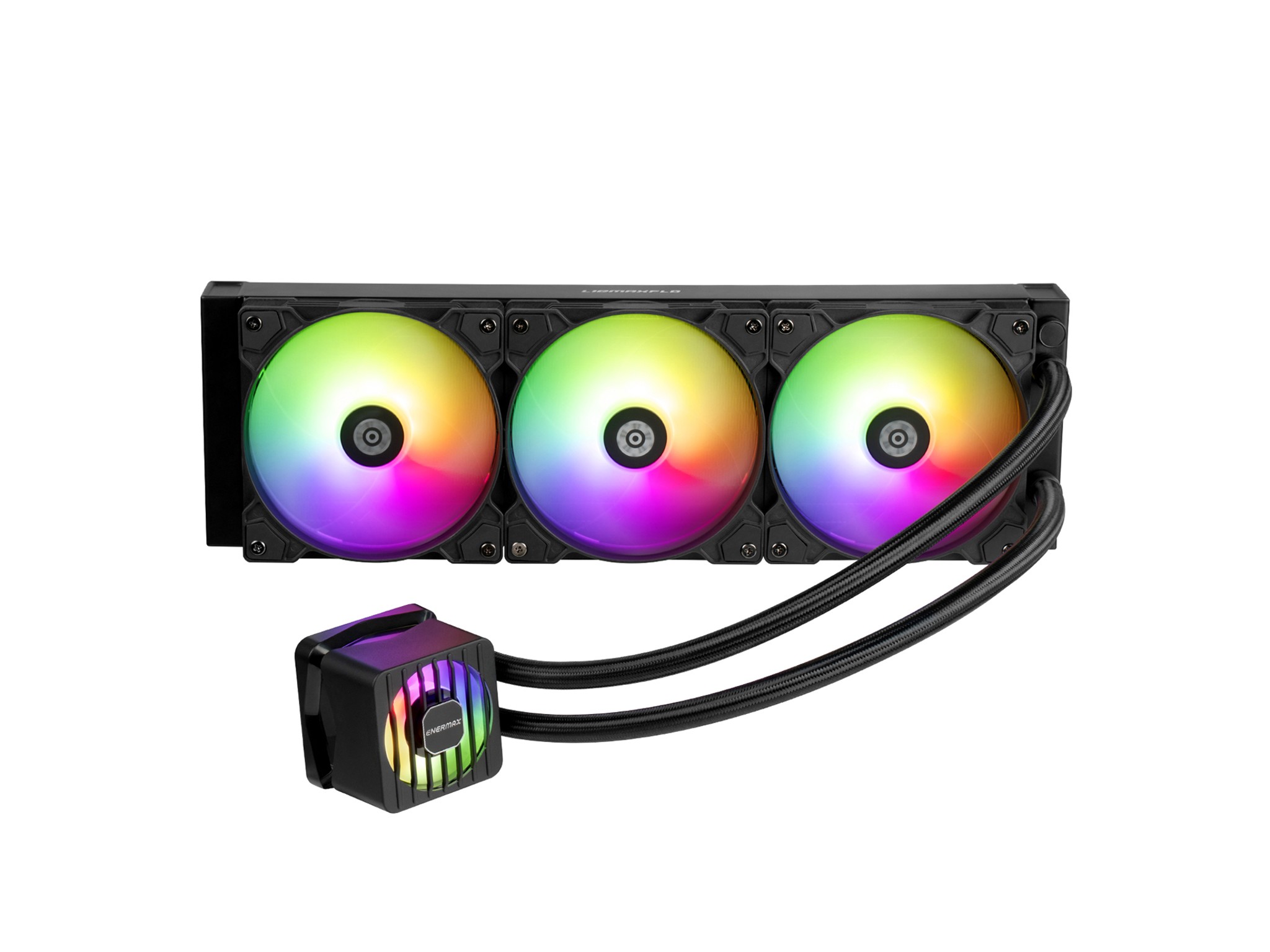 ENERMAX LIQMAXFLO 360 ARGB AIO CPU Liquid Cooler - 60mm VRM Fan - 400W TDP - 38mm Thick Radiator