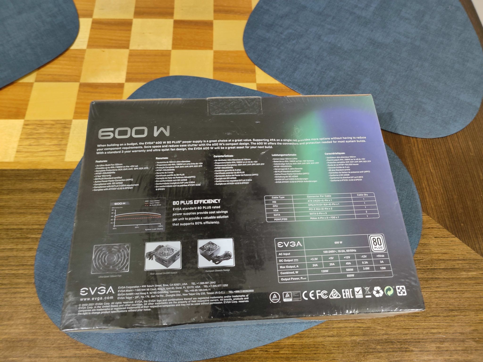 EVGA 600W 80+ Certified Power Supply Brand New!
