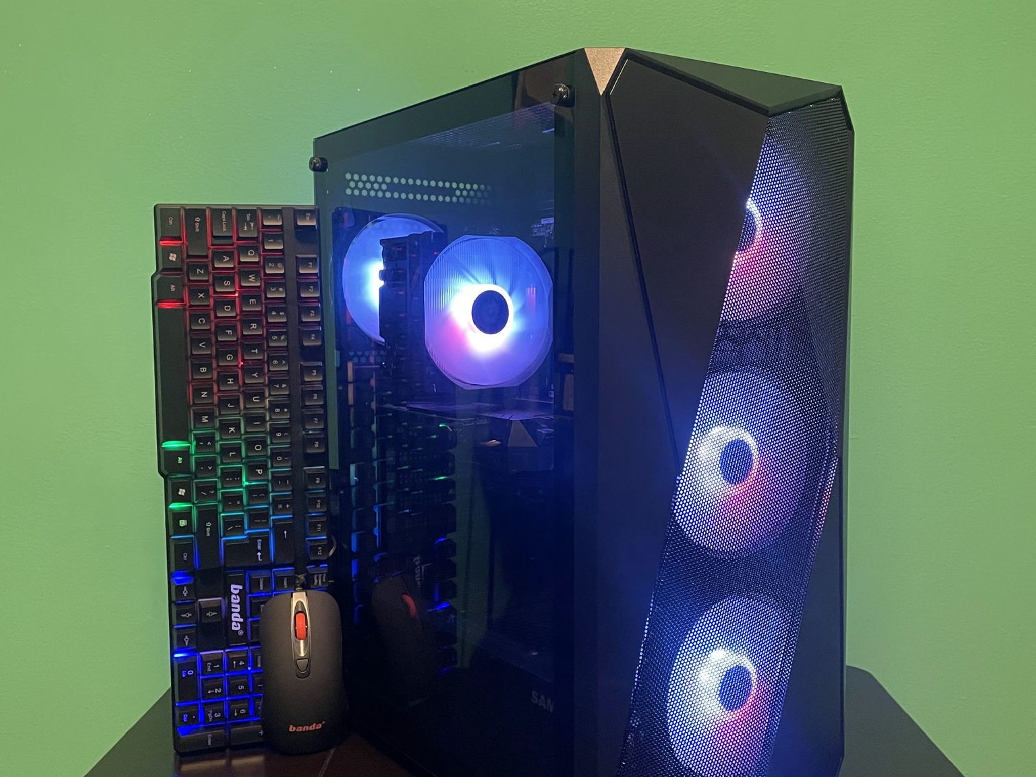 🔥130FPS GTA🔥Black Gaming PC | Intel i7 / AMD RX580 / 8GB / 1.1TB Win 11 Pro + Wi-Fi
