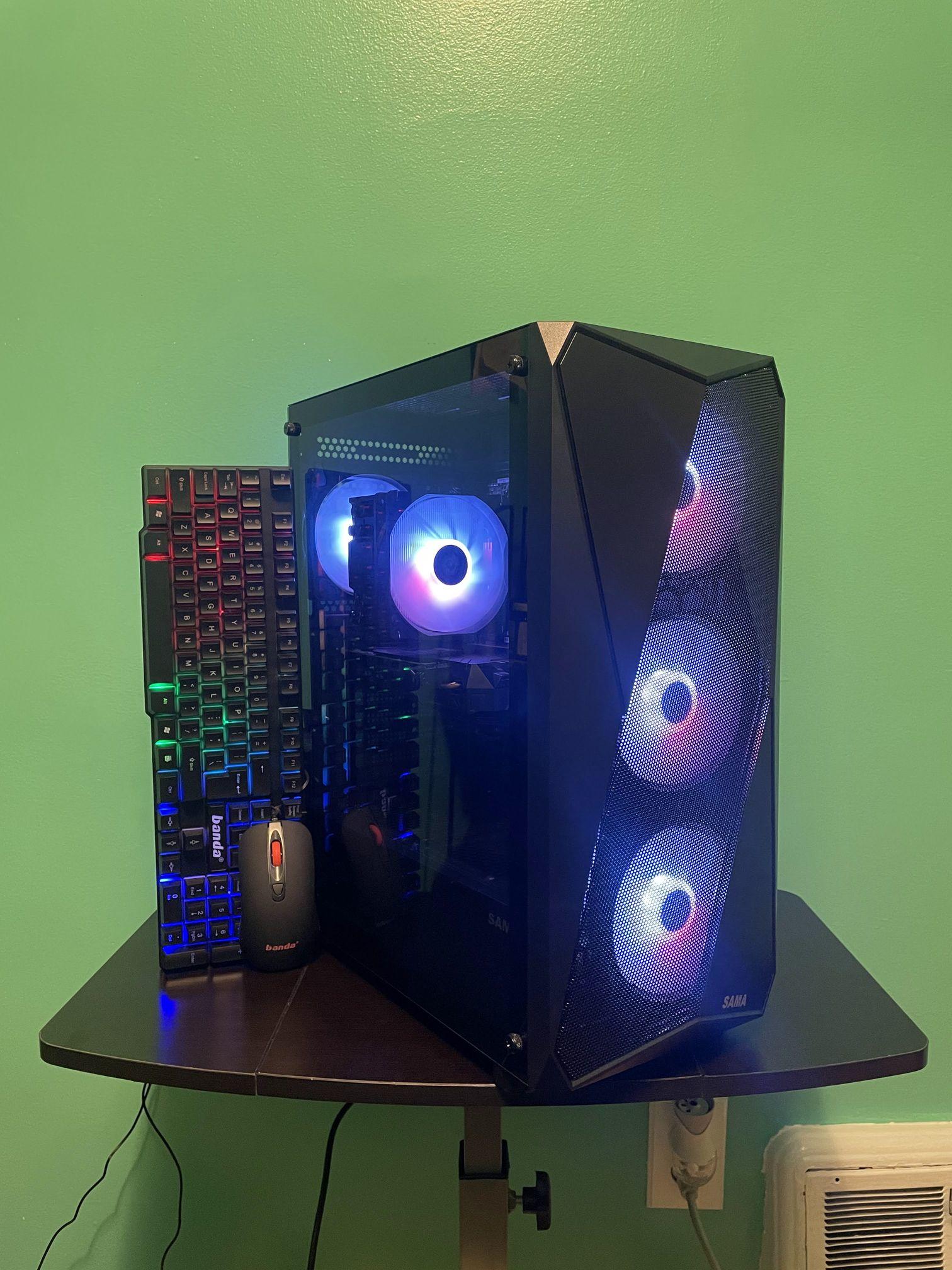 🔥130FPS GTA🔥Black Gaming PC | Intel i7 / AMD RX580 / 8GB / 1.1TB Win 11 Pro + Wi-Fi
