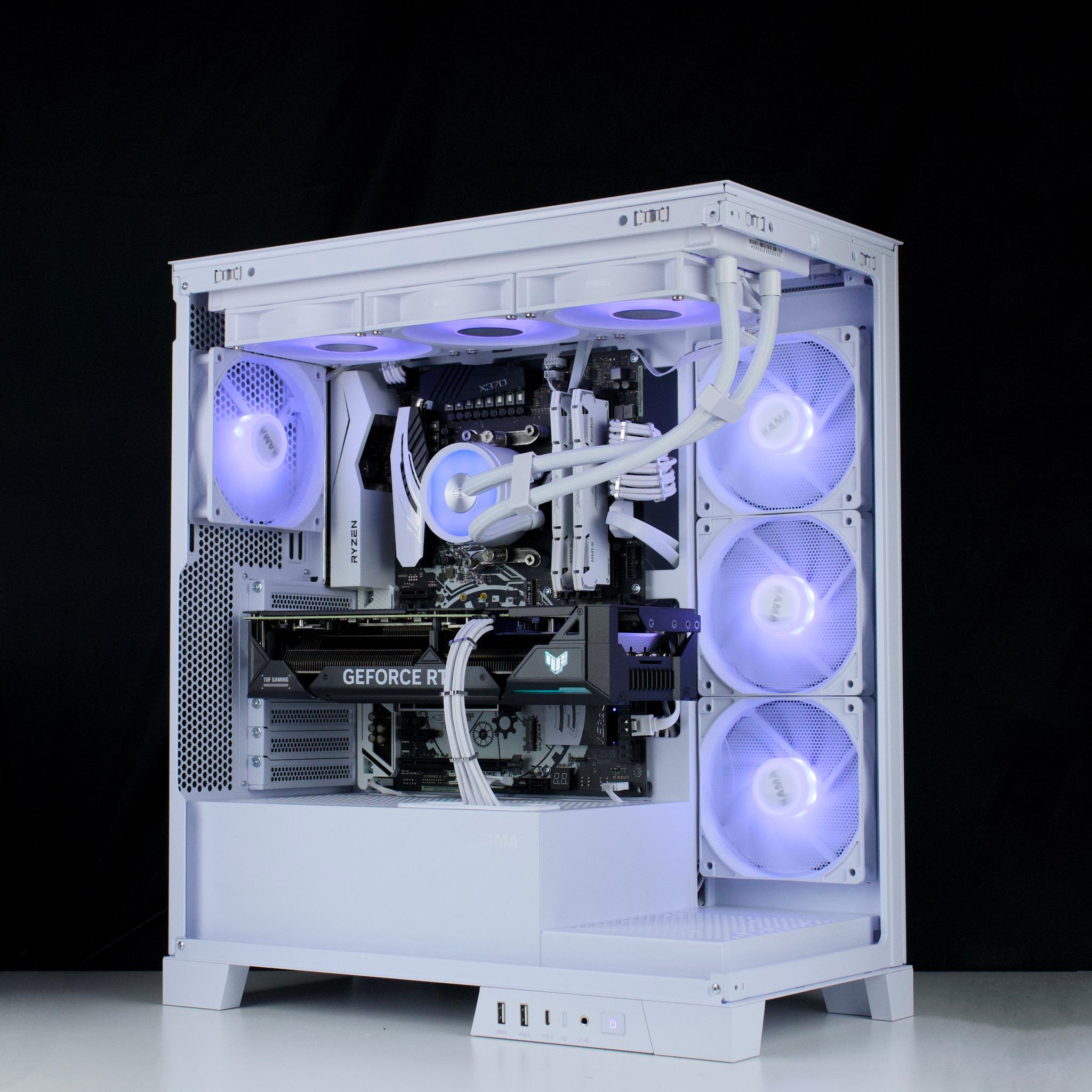 ❄️🧊💎- Whiteout 1440P Gaming PC | RTX 4070, Ryzen 7 5700X, 32GB RAM, 960GB SSD ❄️🧊💎