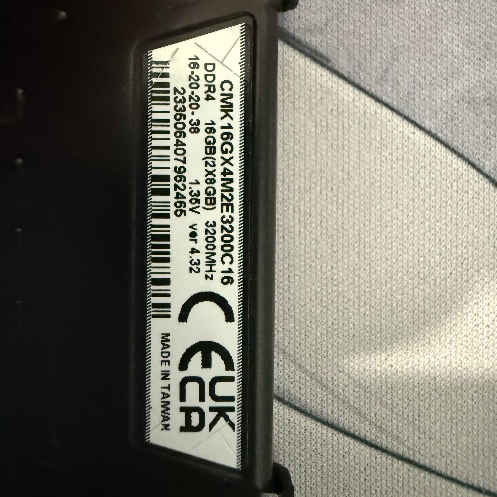 16GB DDR4 3200mhz memory