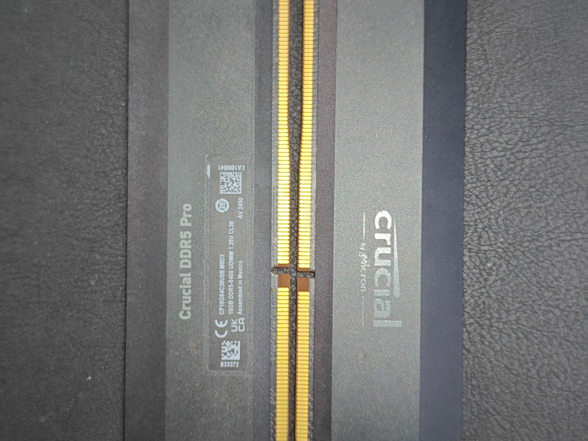 Crucial Pro OC Gaming 32GB (2x16GB) DDR5 6400MHz CL38 Desktop Memory