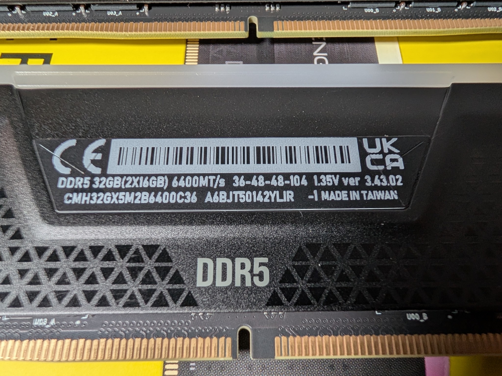 Corsair Vengeance RGB 32GB (2x16GB) DDR5 6400