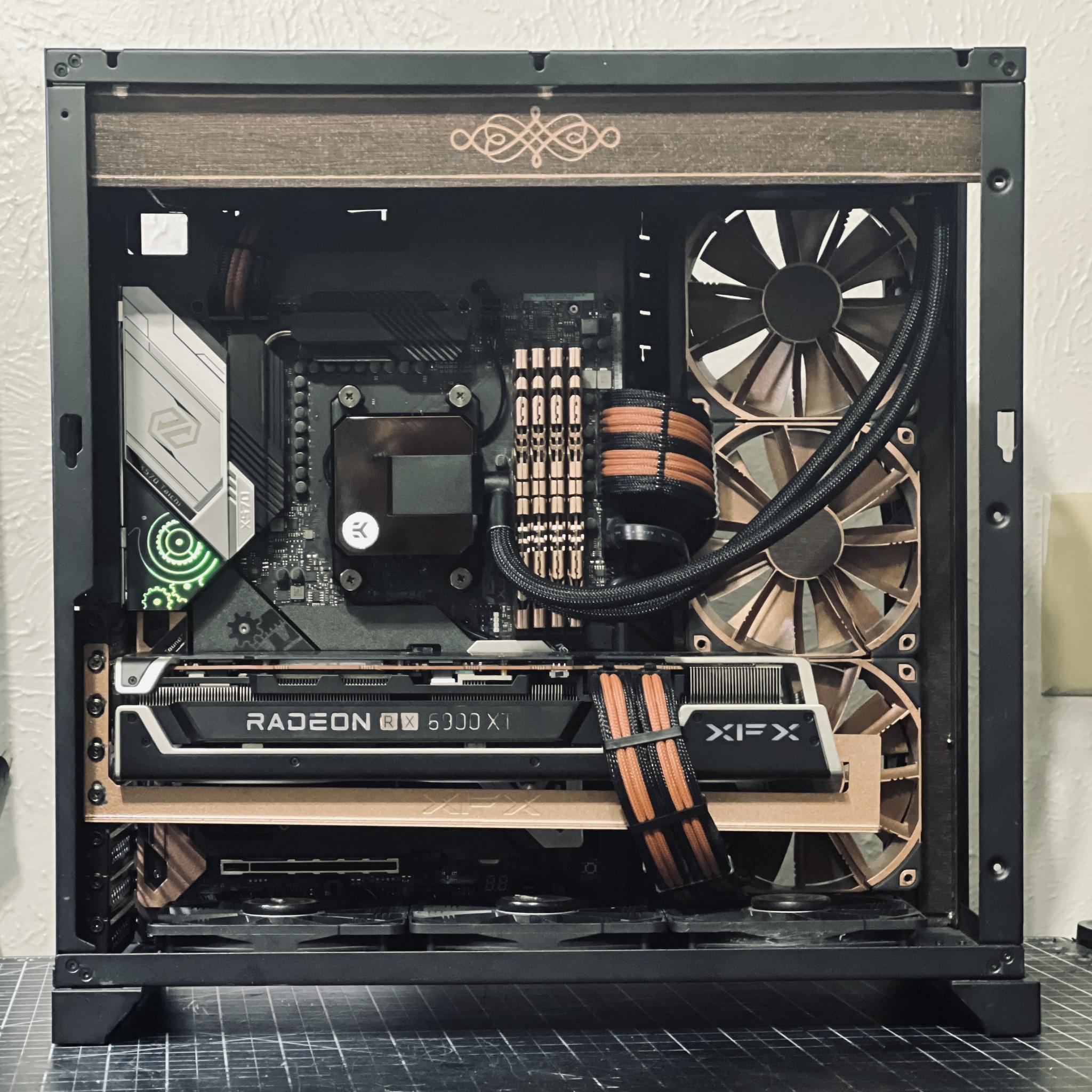 High-end gaming PC with a unique steampunk aesthetic - 5800X3D/6900 XT/32GB RAM