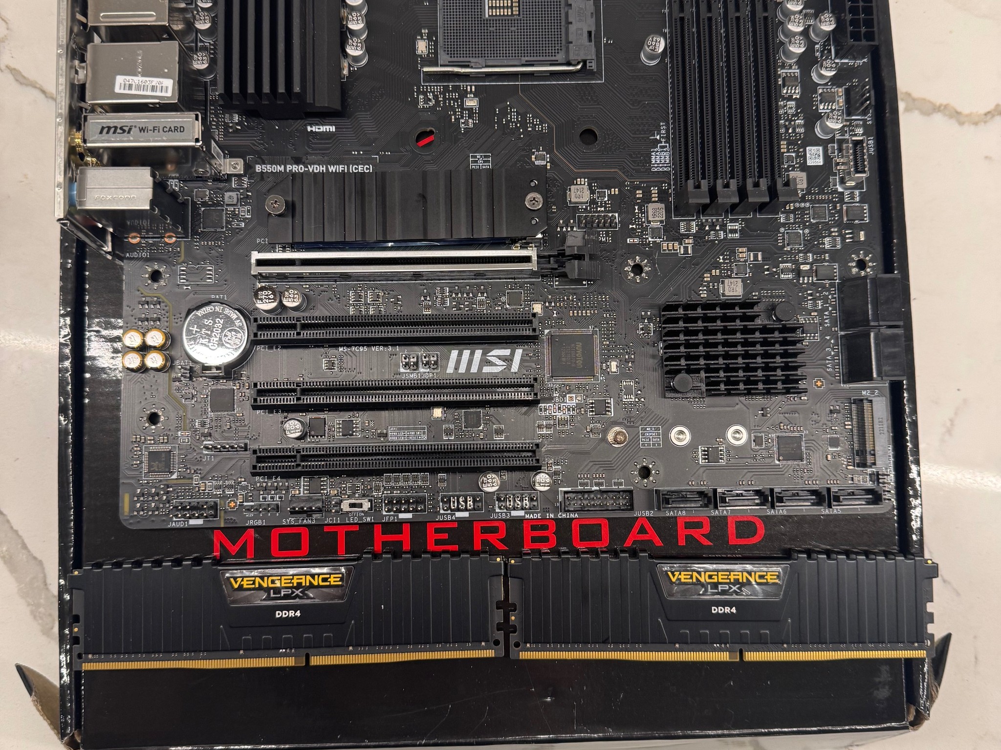 MSI B550M PRO-VDH WIFI AM4 AMD B550 Micro-ATX Motherboard with DDR4 32GB RAM