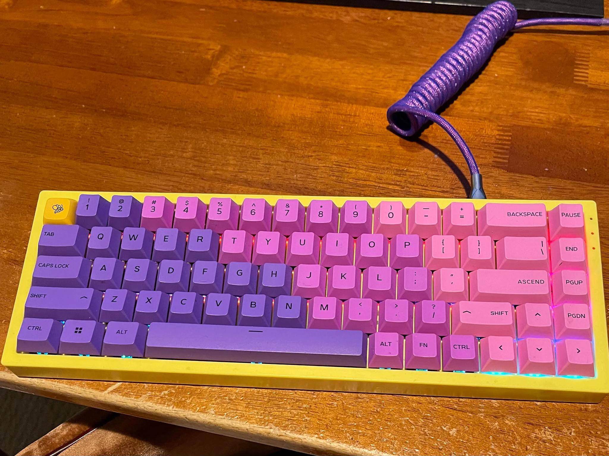 65% novel keys custom keeb!